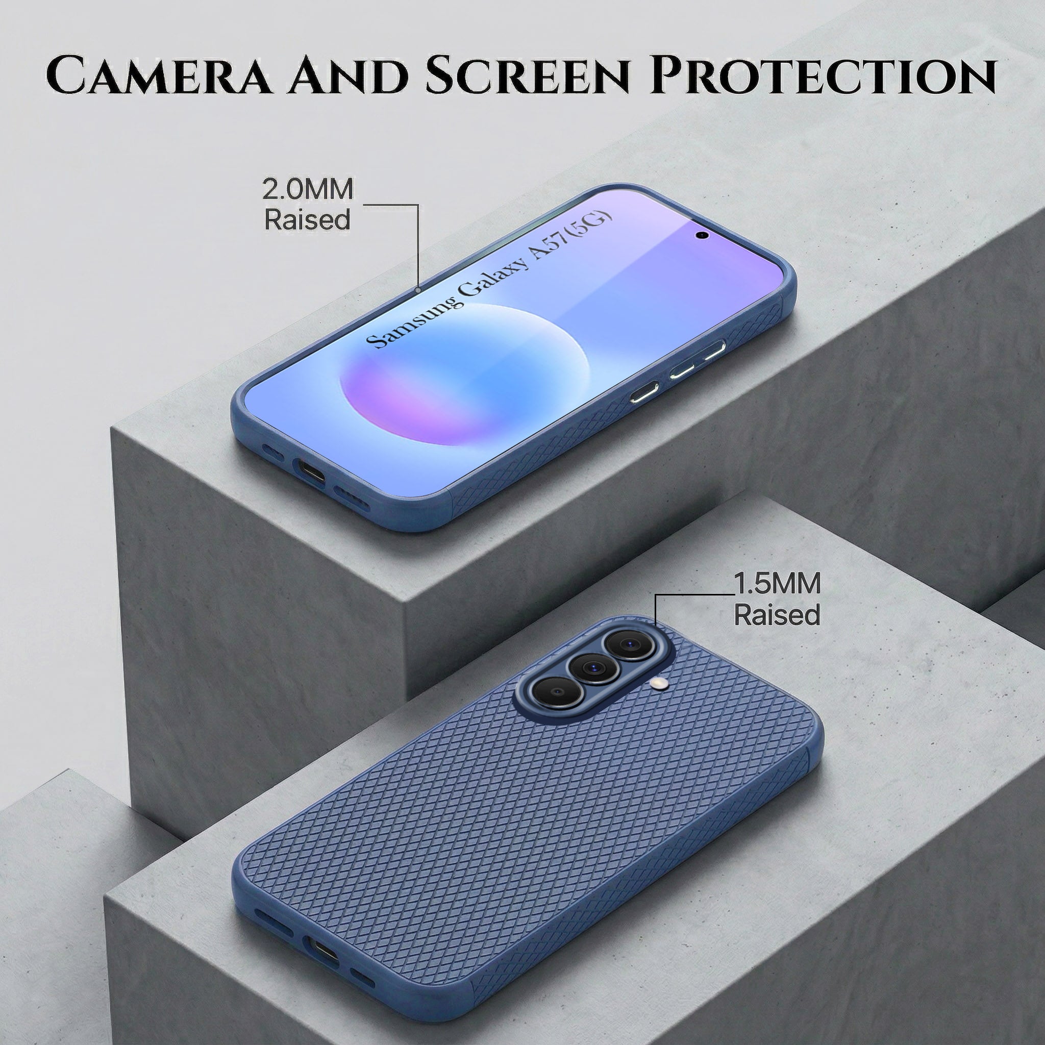 For Samsung Galaxy A57 5G Combo with Back Cover and 9H Tempered Glass (Liquid Silicone | Camera Protection | Oleophobic Coating Screen Glass)
