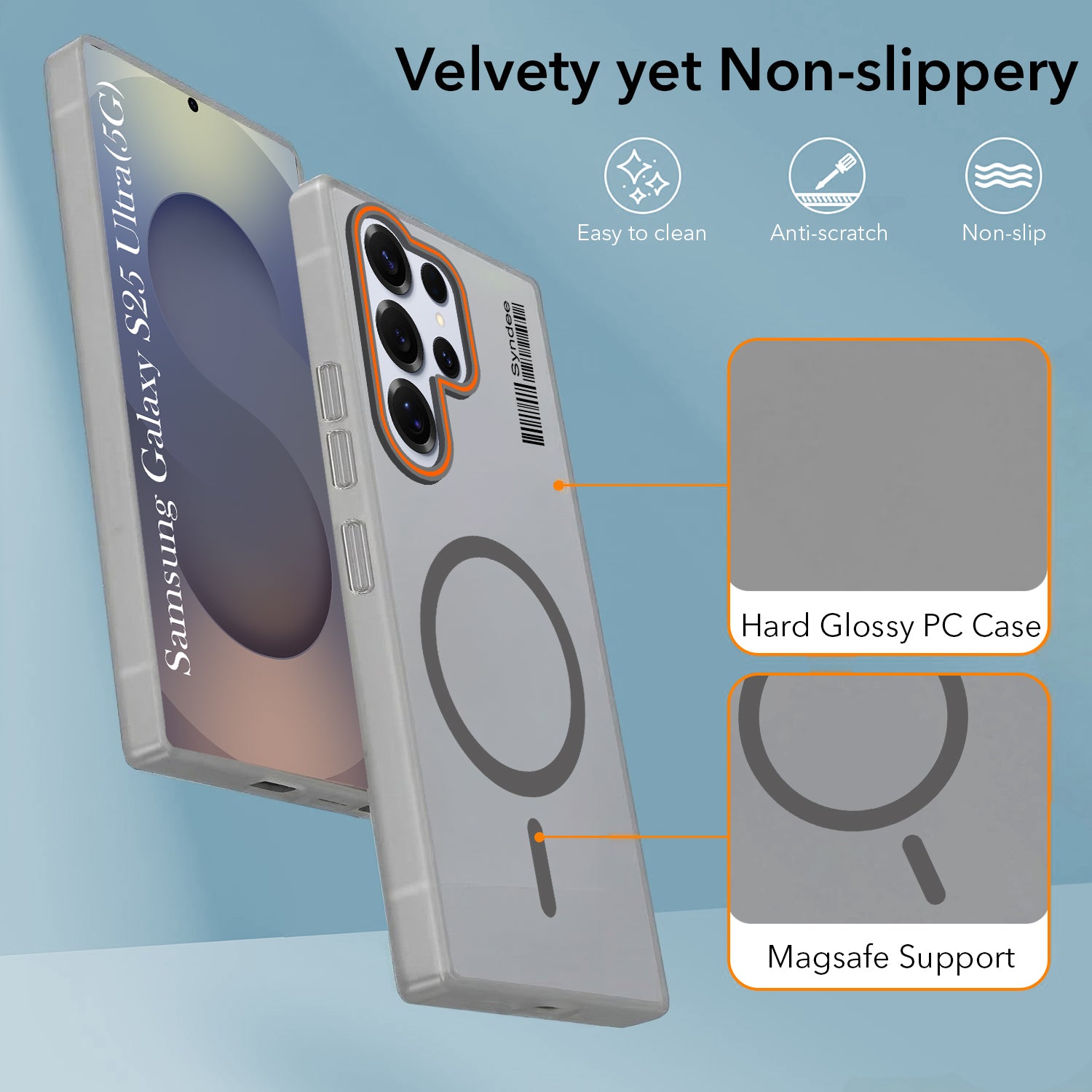 For Samsung Galaxy S25 Ultra Back Cover Case (Soft Touch | Camera Bump Protection | MagSafe Compatible | Matte Finish)