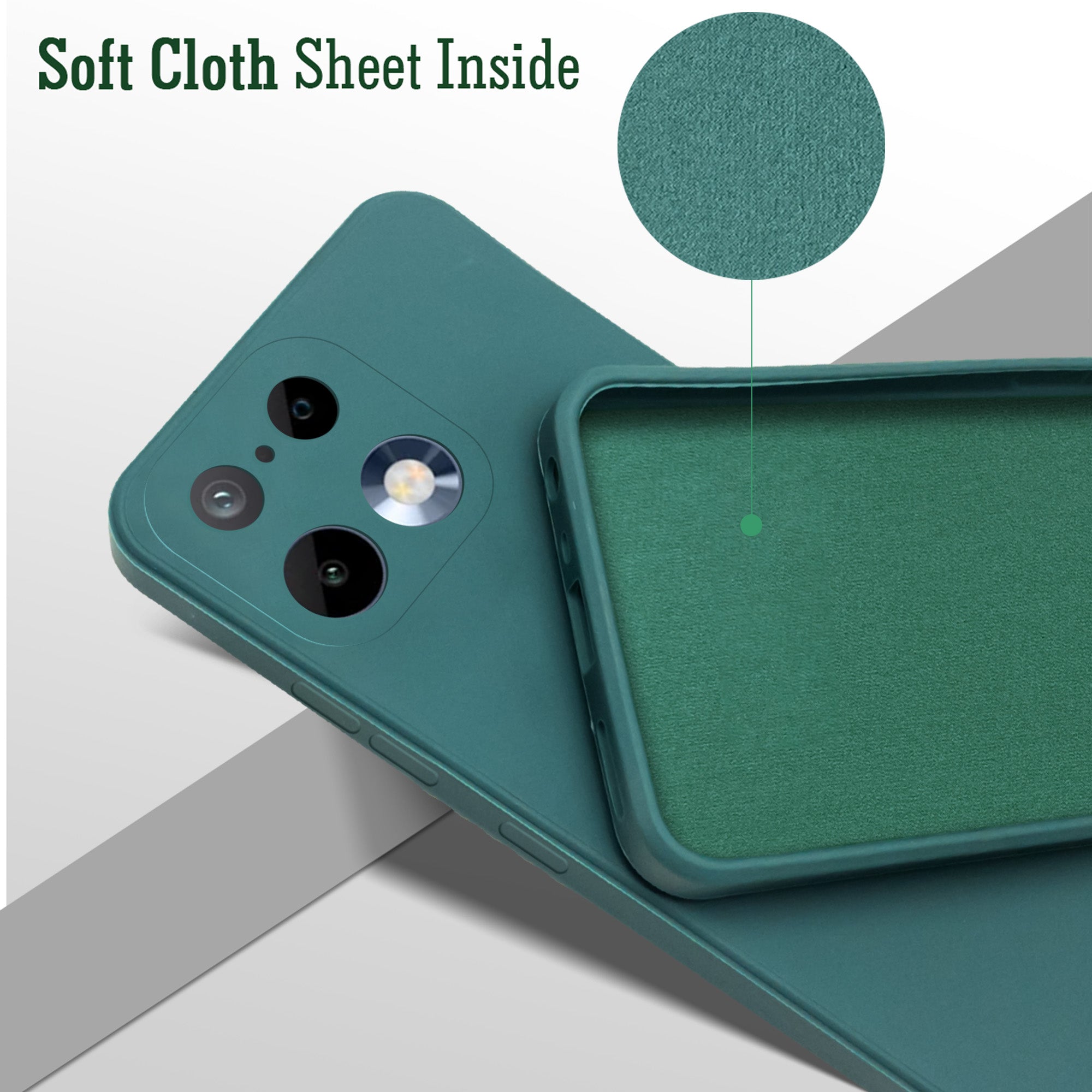 For Realme 16 Pro Back Cover Case (Matte Finish Silicone with Inside Fiber cloth)