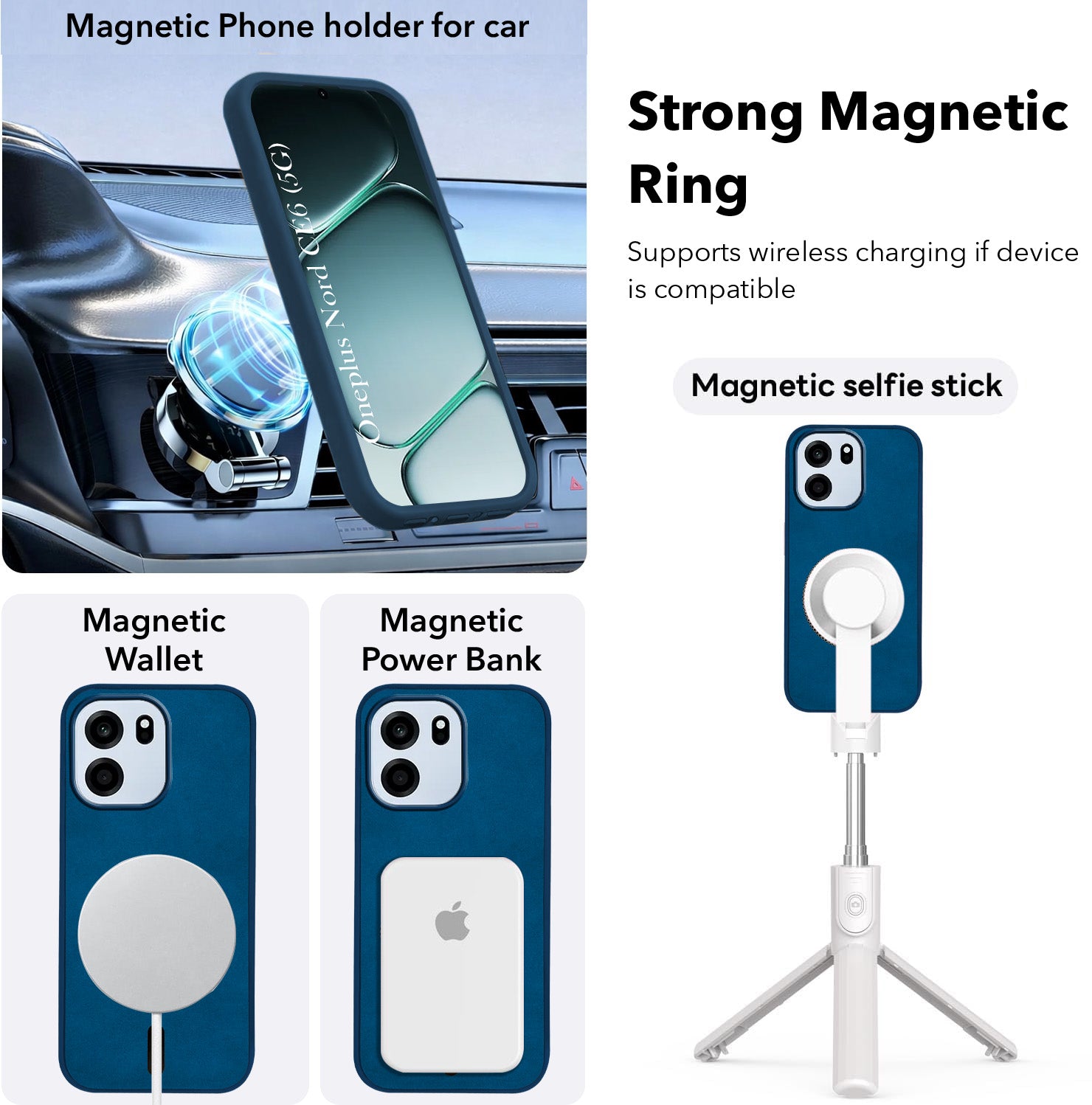 For Oneplus Nord CE 6 Back Cover Case Leather Finish (MagSafe Compatible Wireless Charging | Soft Touch | Camera Bump Protection)