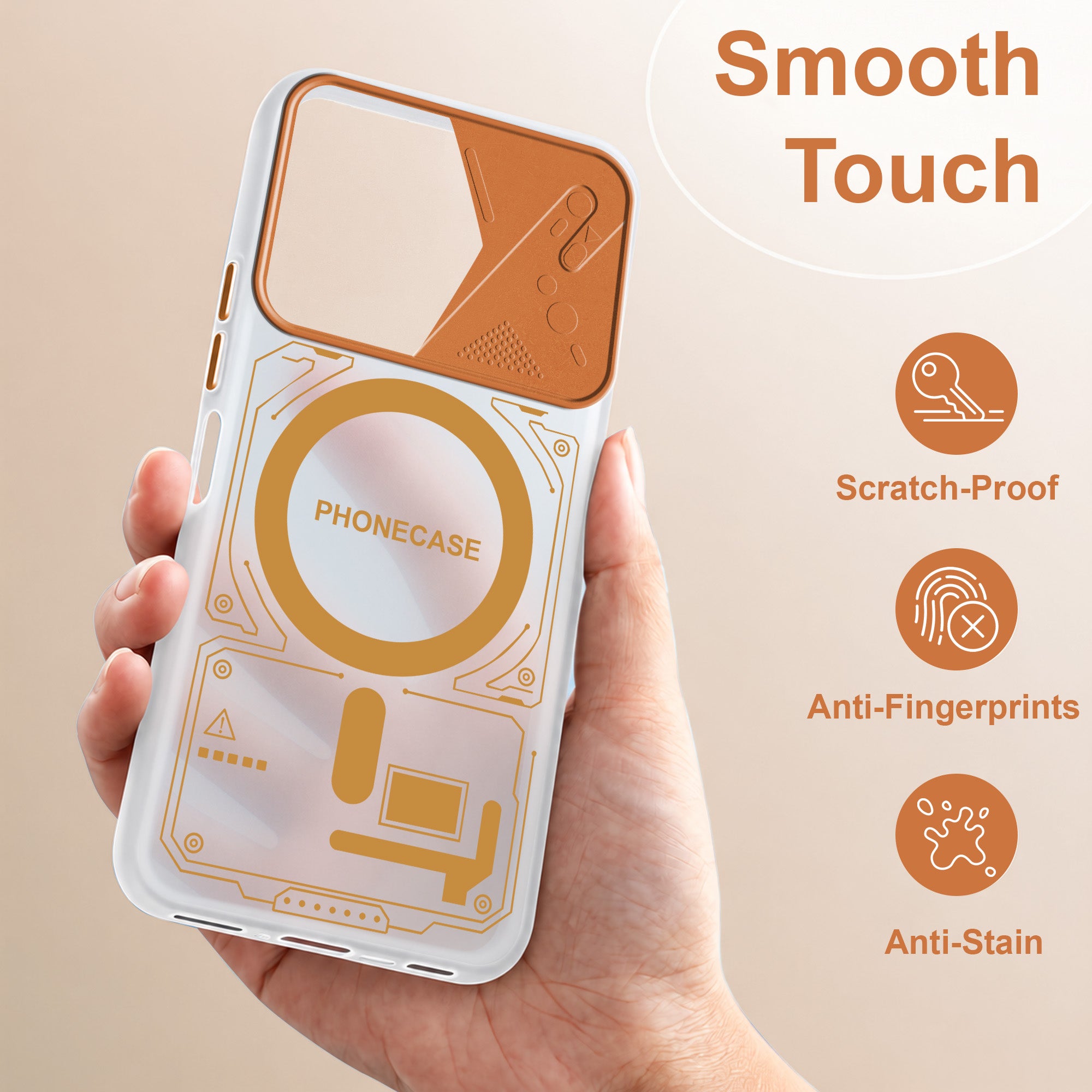 For Samsung Galaxy A15 5G Metallic Back Cover Case (Metallic Camera Protection & Buttons | Translucent Milky Shade | Hard Polycarbonate)