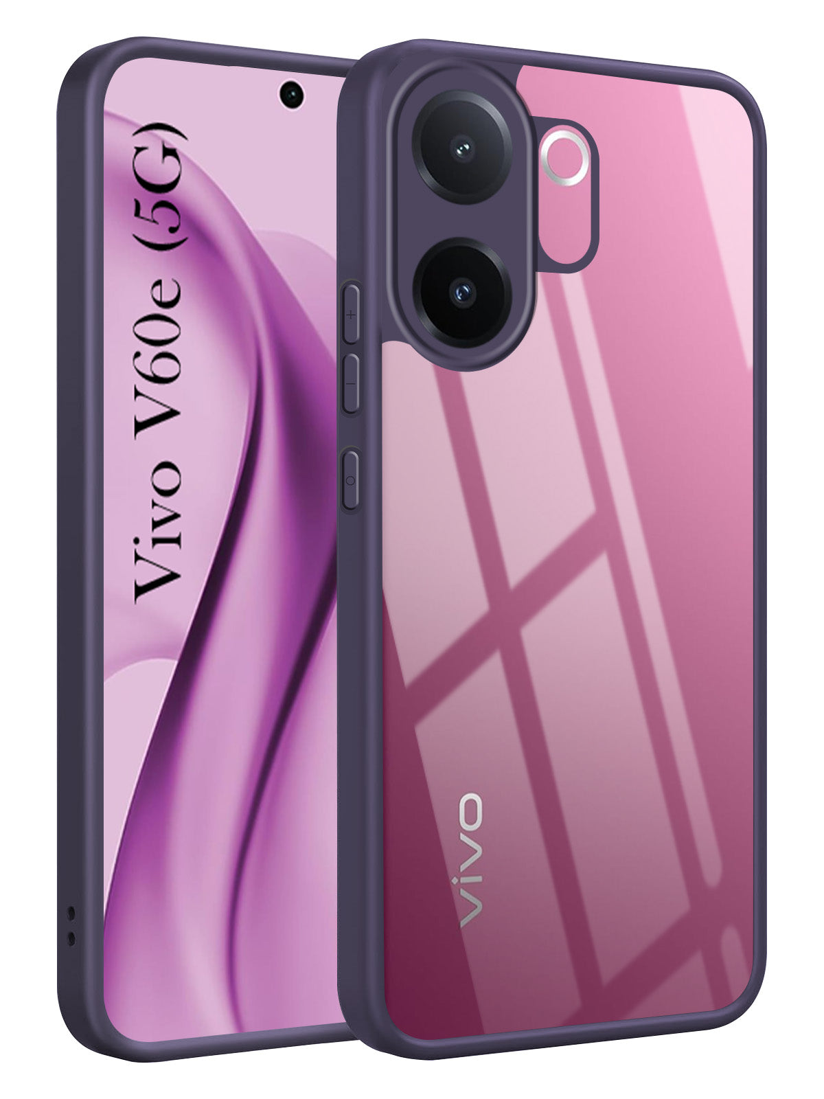 For Vivo V60e Back Cover Case Ultra-Hybrid (Lifetime Anti Yellow | Anti Scratch | Crystal Clear Shockproof)