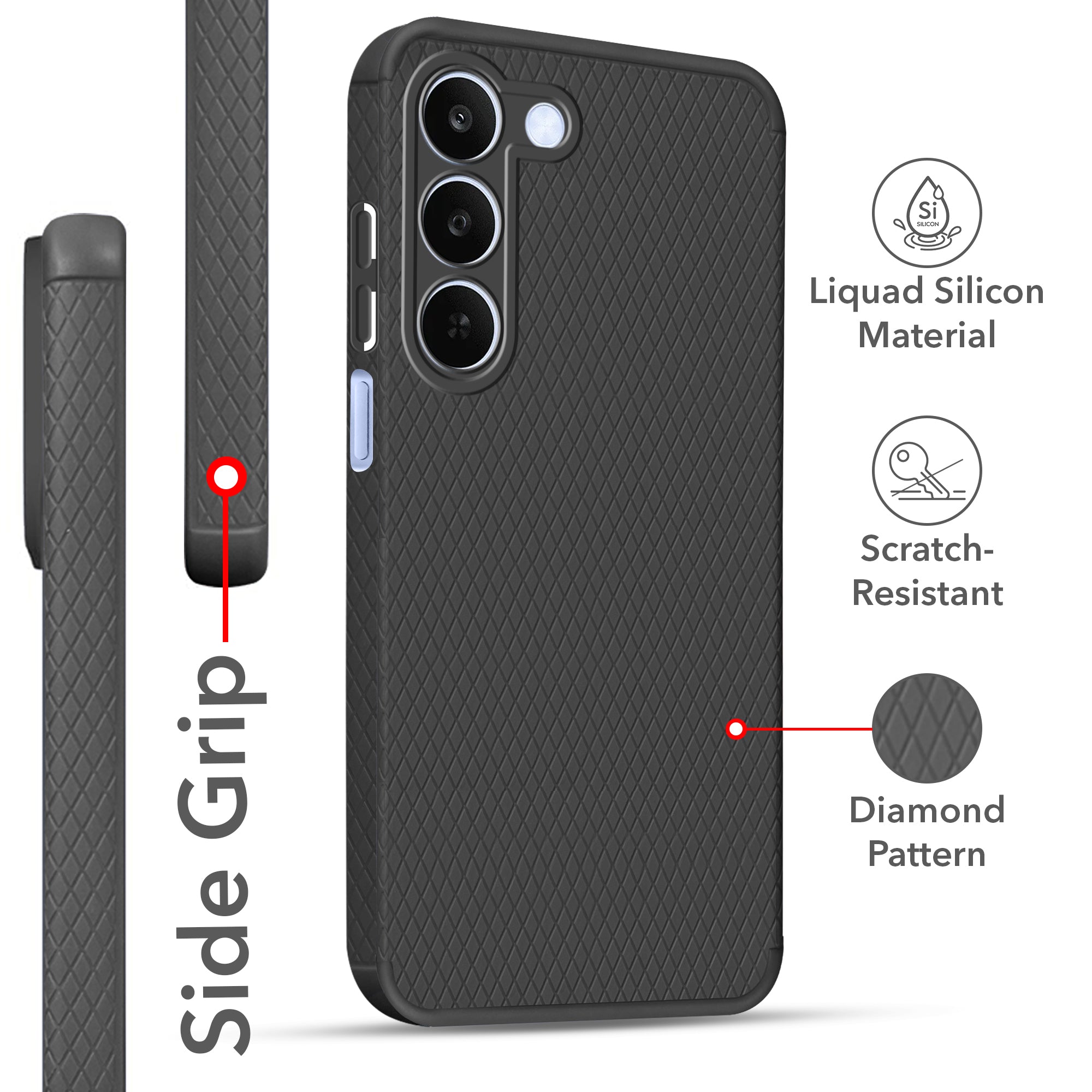 For Realme C83 5G Back Cover Case Liquid Silicone (Camera Protection | Side Grip Texture | Soft and Flexible)