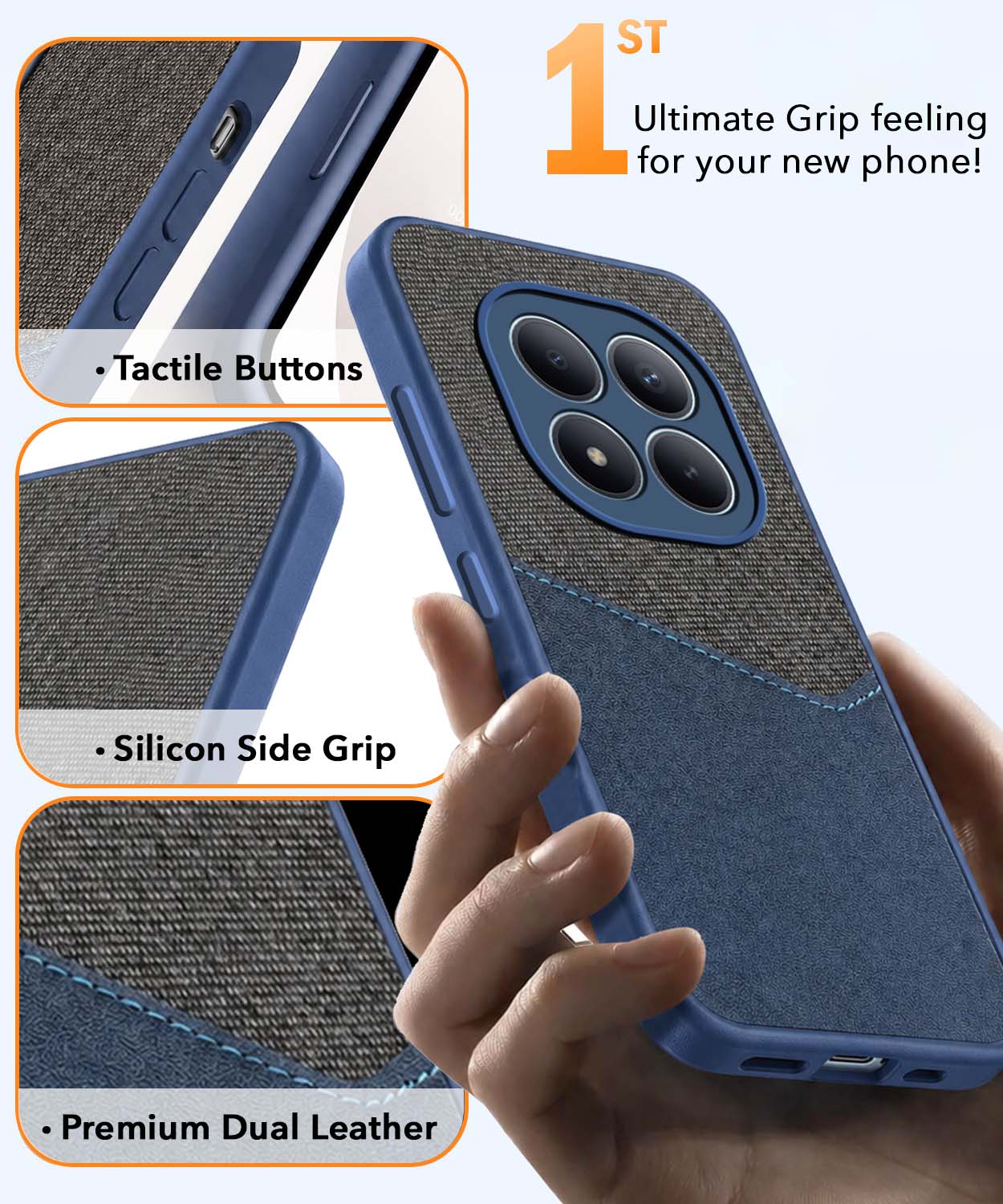 For Xiaomi Redmi Note 15 Pro Plus 5G Back Cover Case (Dual PU Leather Stitch | Professional Minimalist | Soft and Flexible)