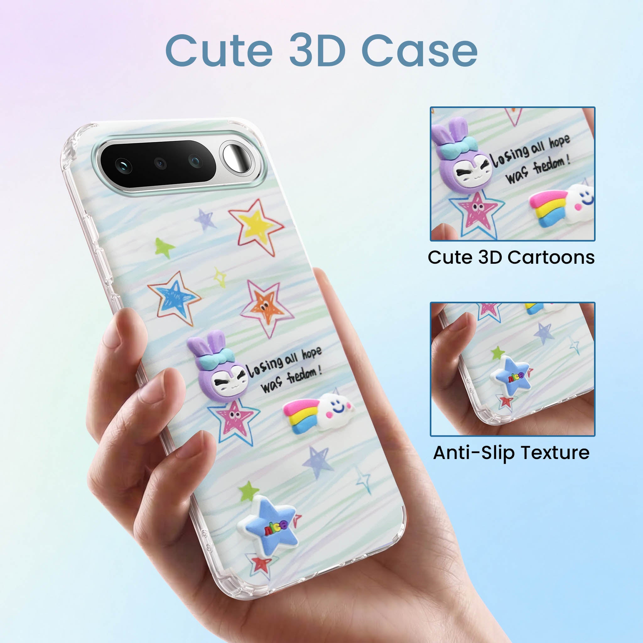 For Realme 16 Back Cover Case (3D Cute Cartoons | Hard Back Side Soft | Matte Premium Finish | HD Printing)