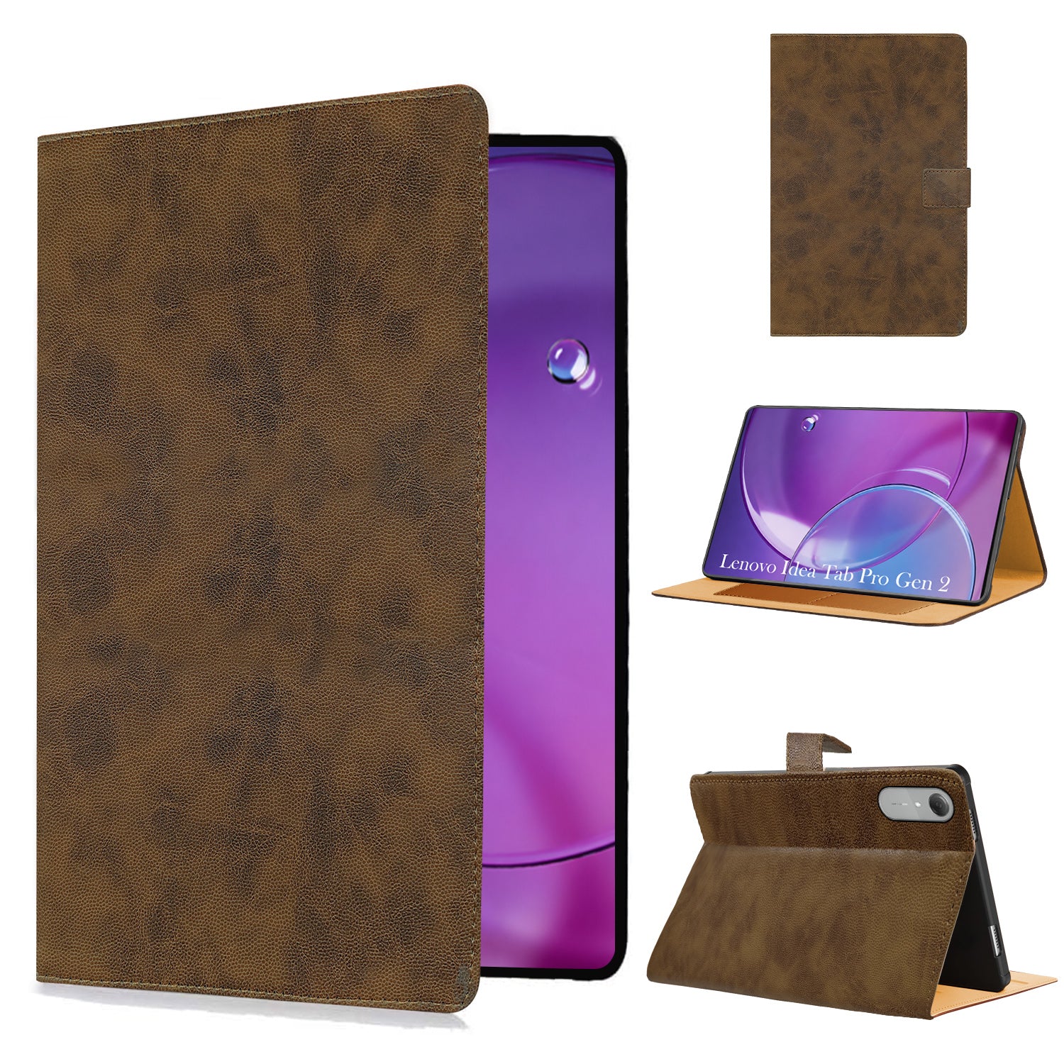For Lenovo Idea Tab Pro Gen 2 13 Inch TB-390FU Flip Cover Folio Cover (PU Leather | Multi-Angle Smart Stand | Card Storage Slots | Silicone Back Pouch)