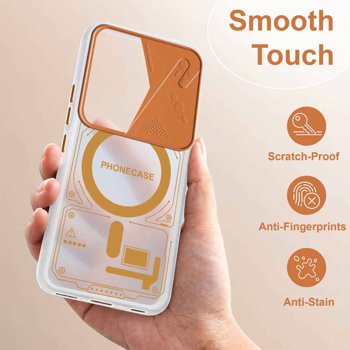 For Realme Narzo 70x 5G Metallic Back Cover Case (Metallic Camera Protection & Buttons | Translucent Milky Shade | Hard Polycarbonate)