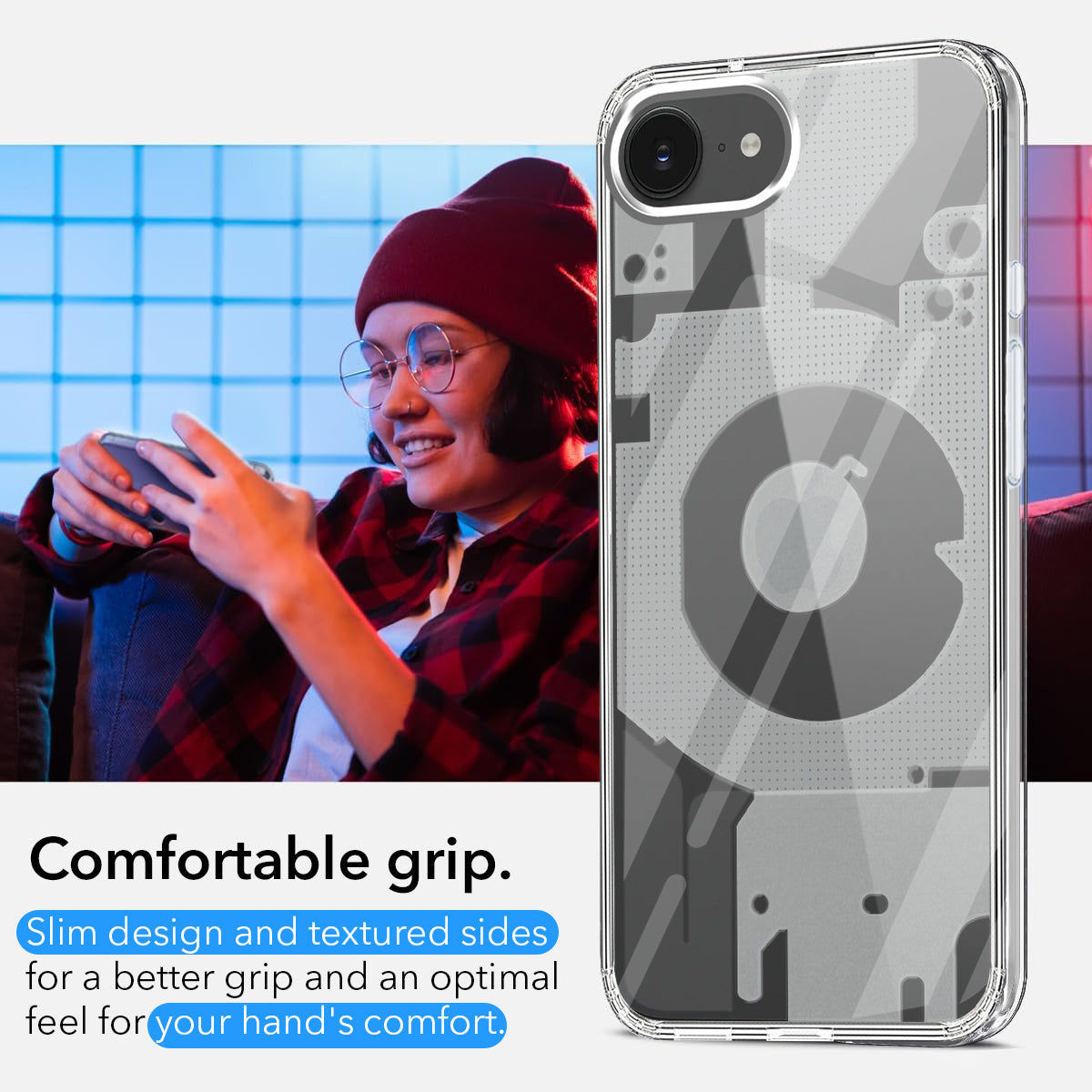 For Apple iPhone 16e | iPhone 17e  Back Cover (Silicone Matte Shockproof Case with Camera Protection | Soft and Flexible | Transparent)
