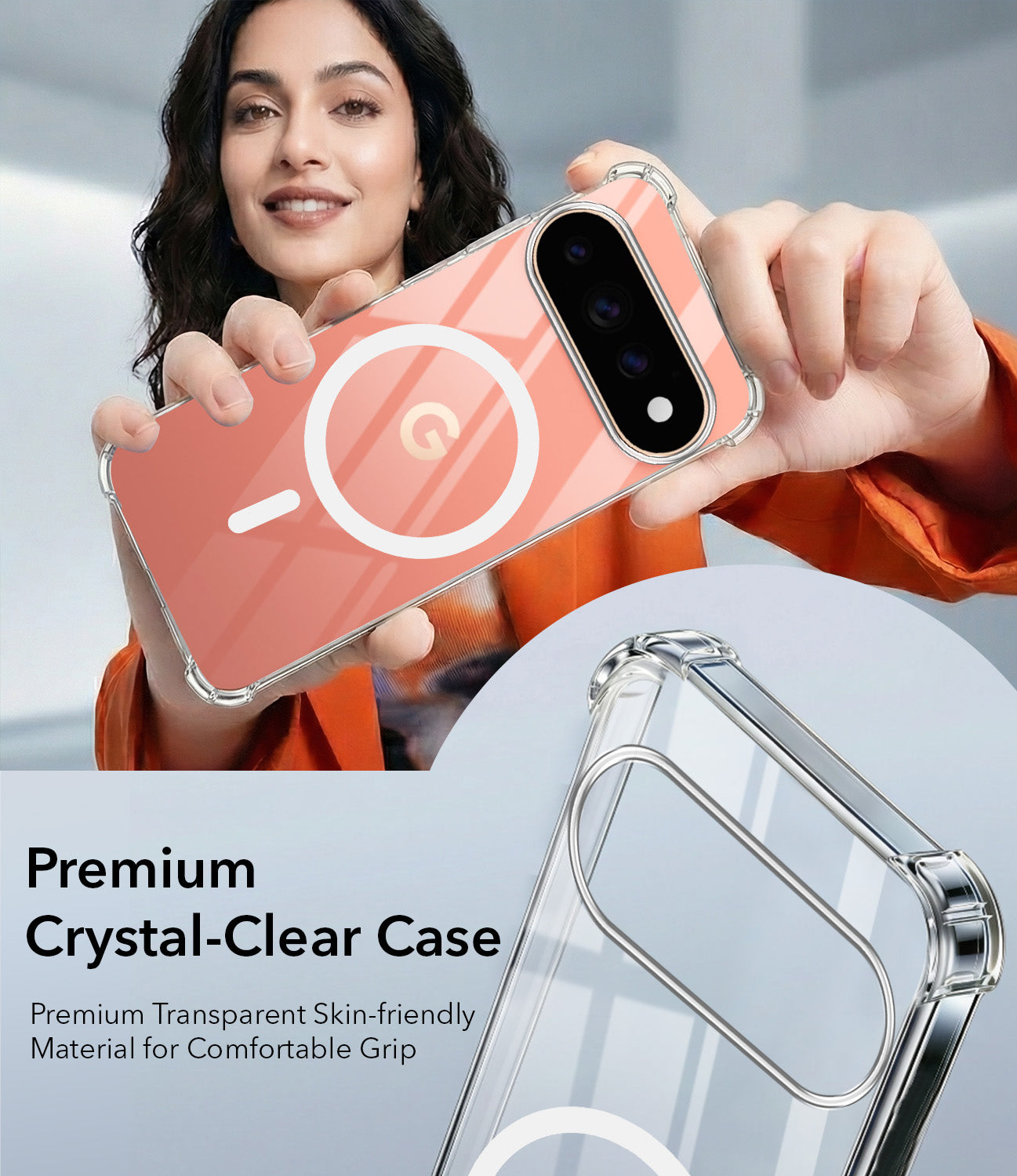 For Google Pixel 11 Pro XL Back Cover Shockproof Crystal-Clear (Magsafe Wireless Support | Drop & Camera Protection | Hard Polycarbonate)