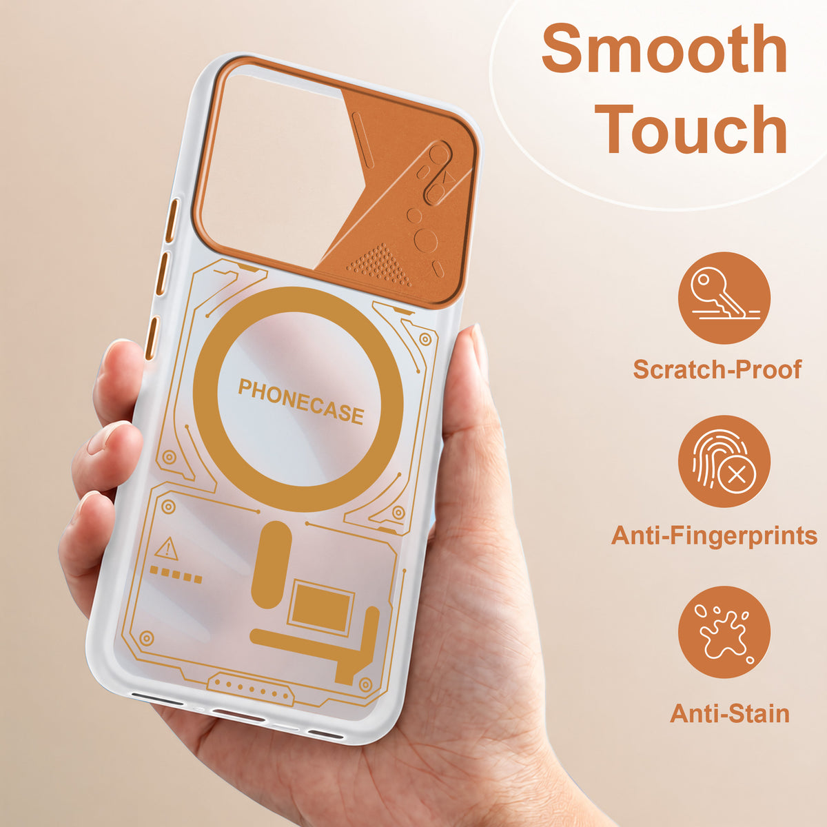 For Samsung Galaxy A35 5G Metallic Back Cover Case (Metallic Camera Protection & Buttons | Translucent Milky Shade | Hard Polycarbonate)