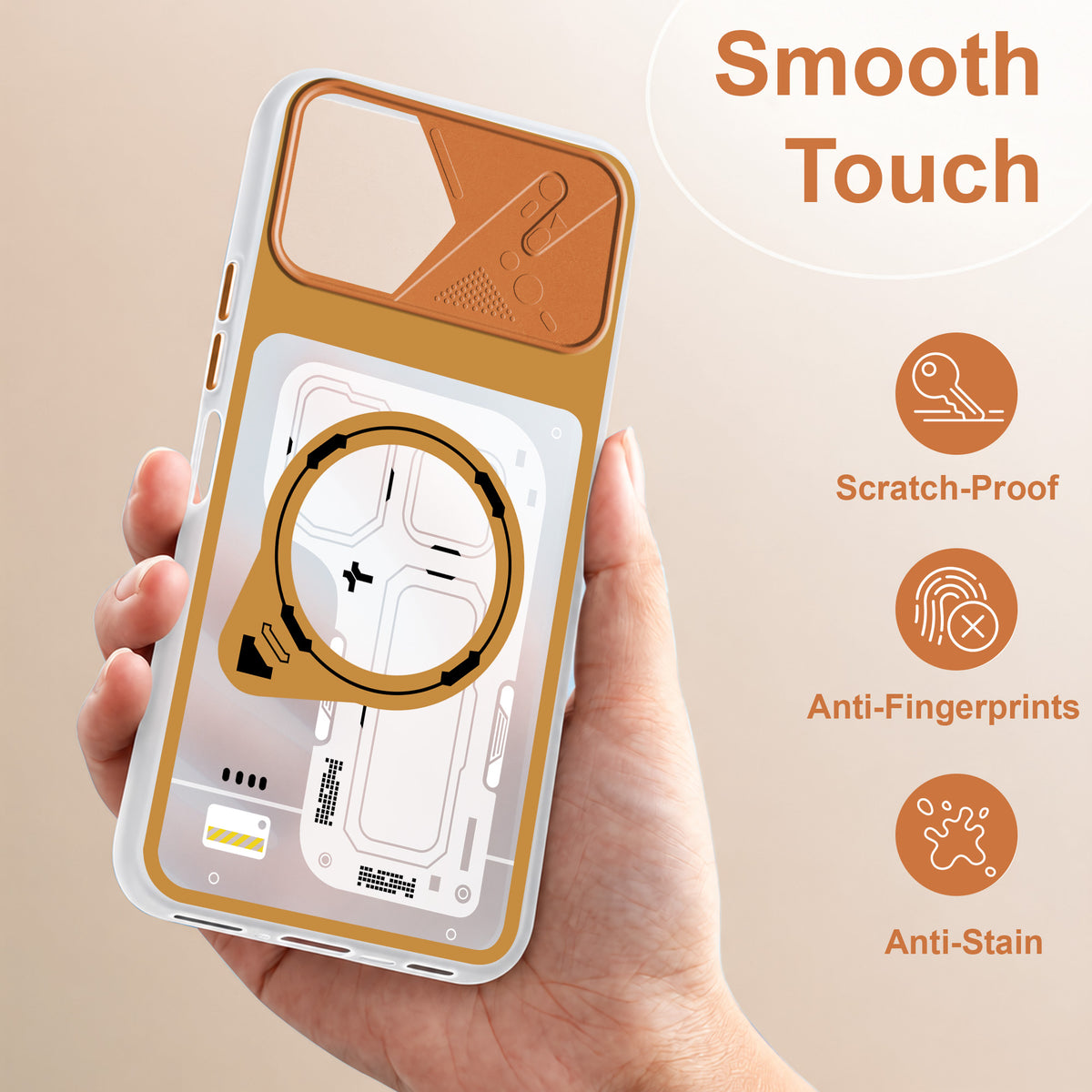 For Samsung Galaxy A07 5G | F70e 5G Metallic Back Cover Case (Metallic Camera Protection & Buttons | Translucent Milky Shade | Hard Polycarbonate)