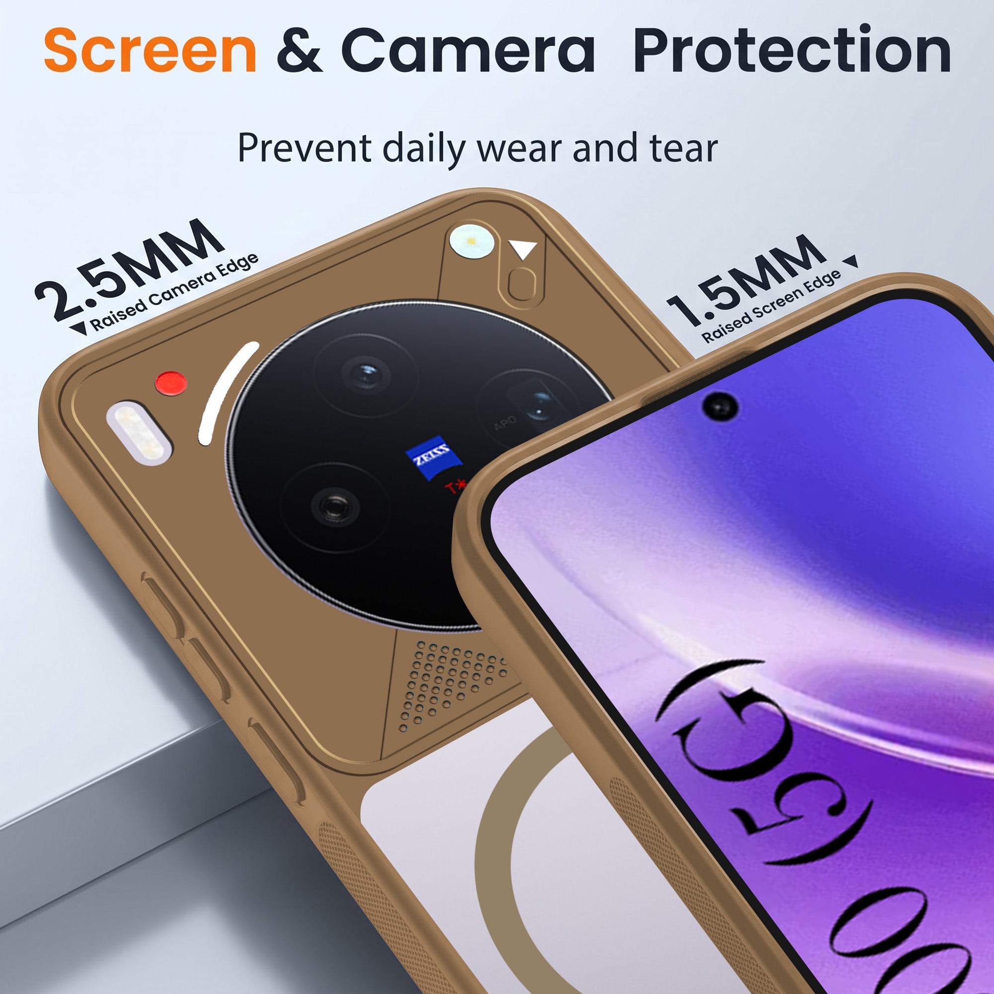 For Vivo X300 5G Back Cover Case Lifetime Anti-Yellow Clear (Camera Protection | Side Grip | Wireless MagSafe Compatible)