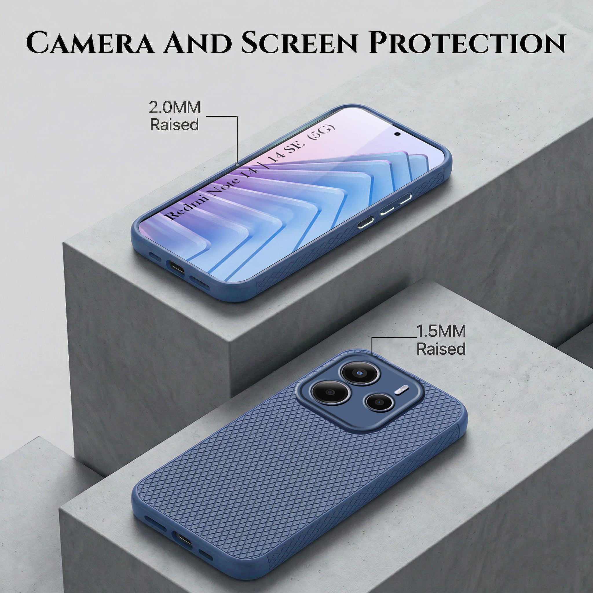For Redmi Note 14 5G | Redmi Note 14 SE Combo with Back Cover and 9H Tempered Glass (Liquid Silicone | Camera Protection | Oleophobic Coating Screen Glass) (Copy)