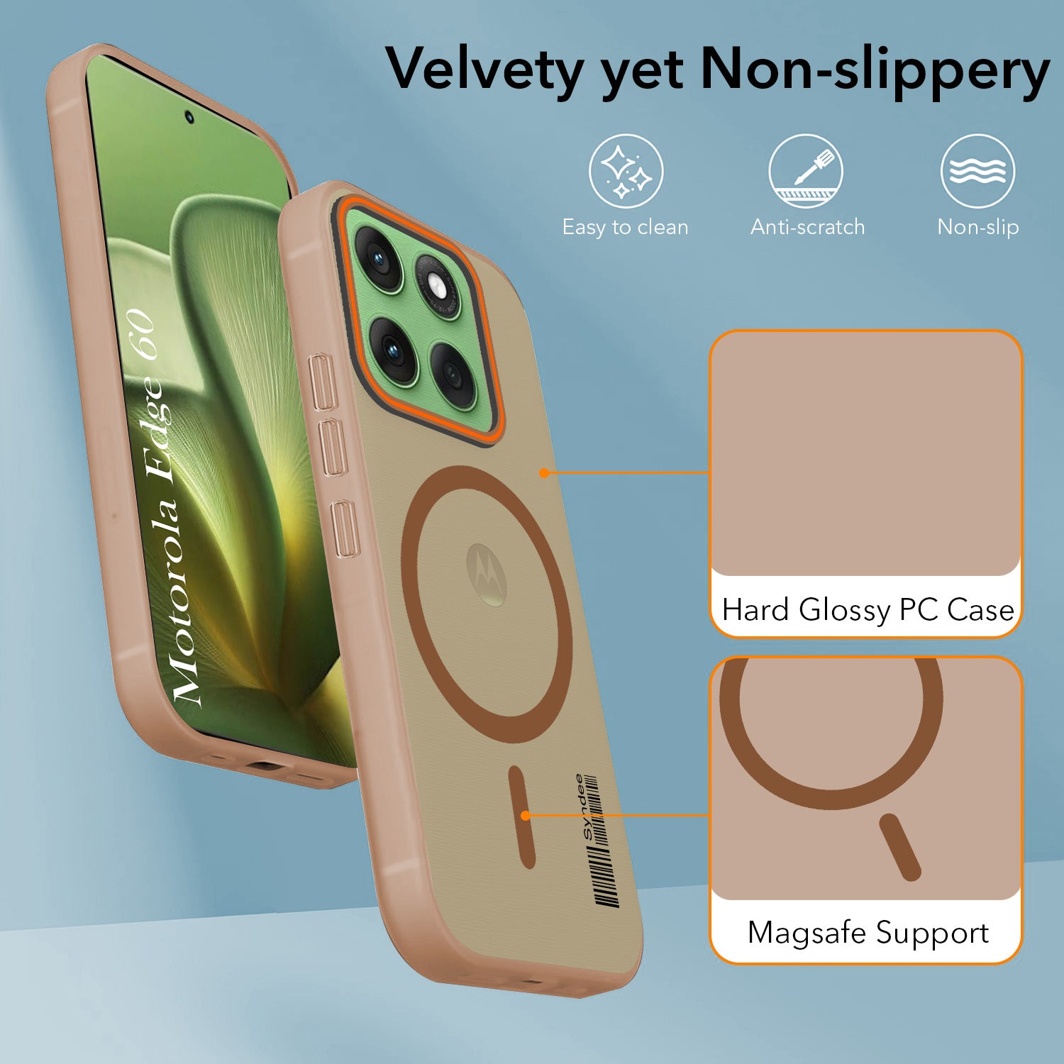 For Motorola Moto Edge 60 Back Cover Case (Soft Touch | Camera Bump Protection | MagSafe Compatible | Matte Finish)