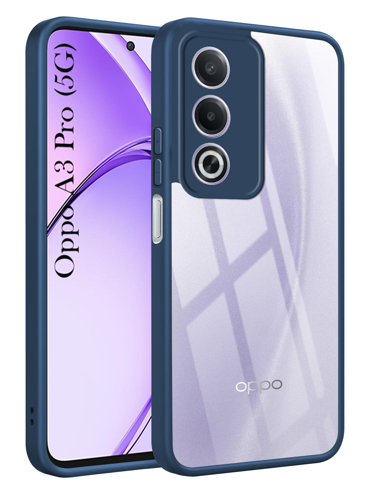 For Oppo A3 Pro 5G Back Cover Case Ultra-Hybrid  (Lifetime Anti Yellow | Anti Scratch | Crystal Clear Shockproof)