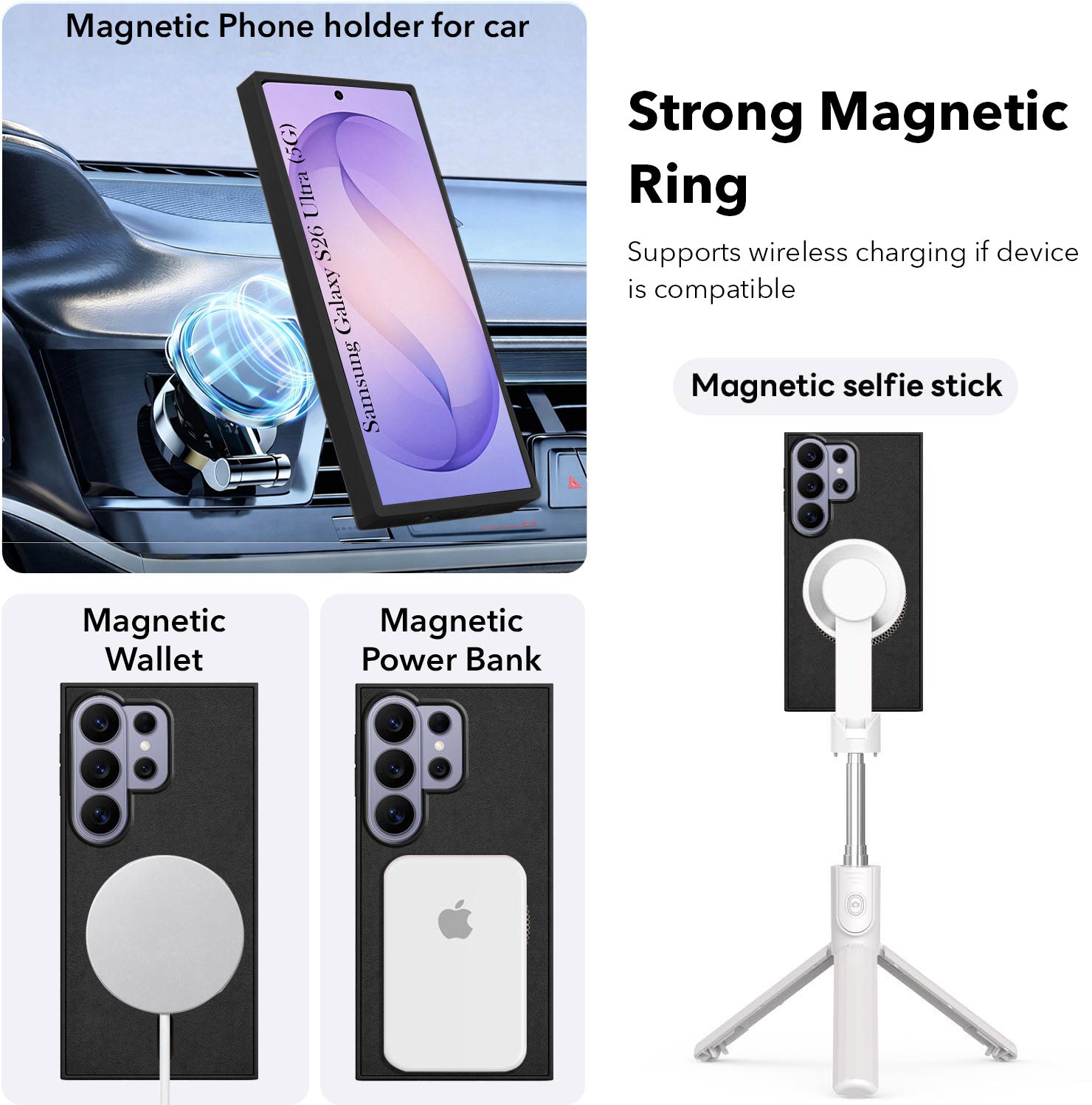 For Samsung Galaxy S26 Ultra Back Cover Case Leather Finish (MagSafe Compatible Wireless Charging | Soft Touch | Camera Bump Protection)