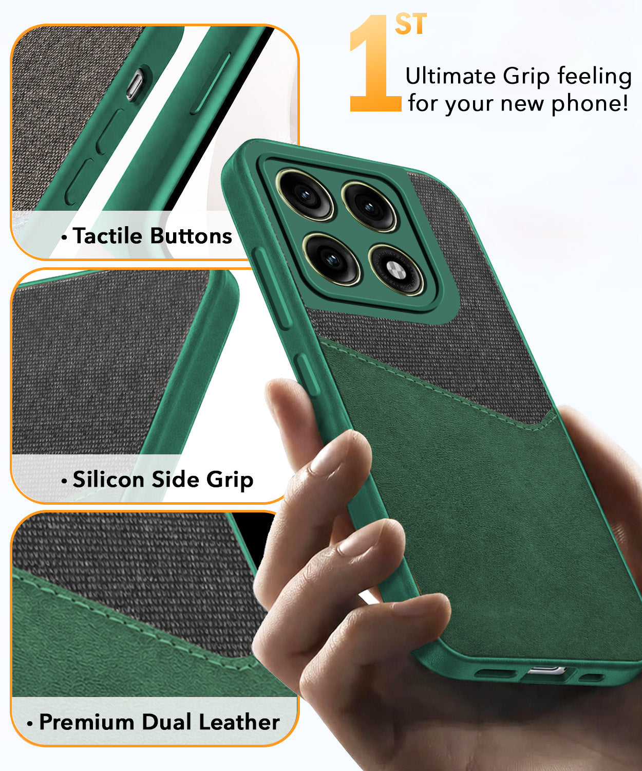 For Motorola Moto Edge 70 Pro Back Cover Case (Dual PU Leather Stitch | Professional Minimalist | Soft and Flexible)