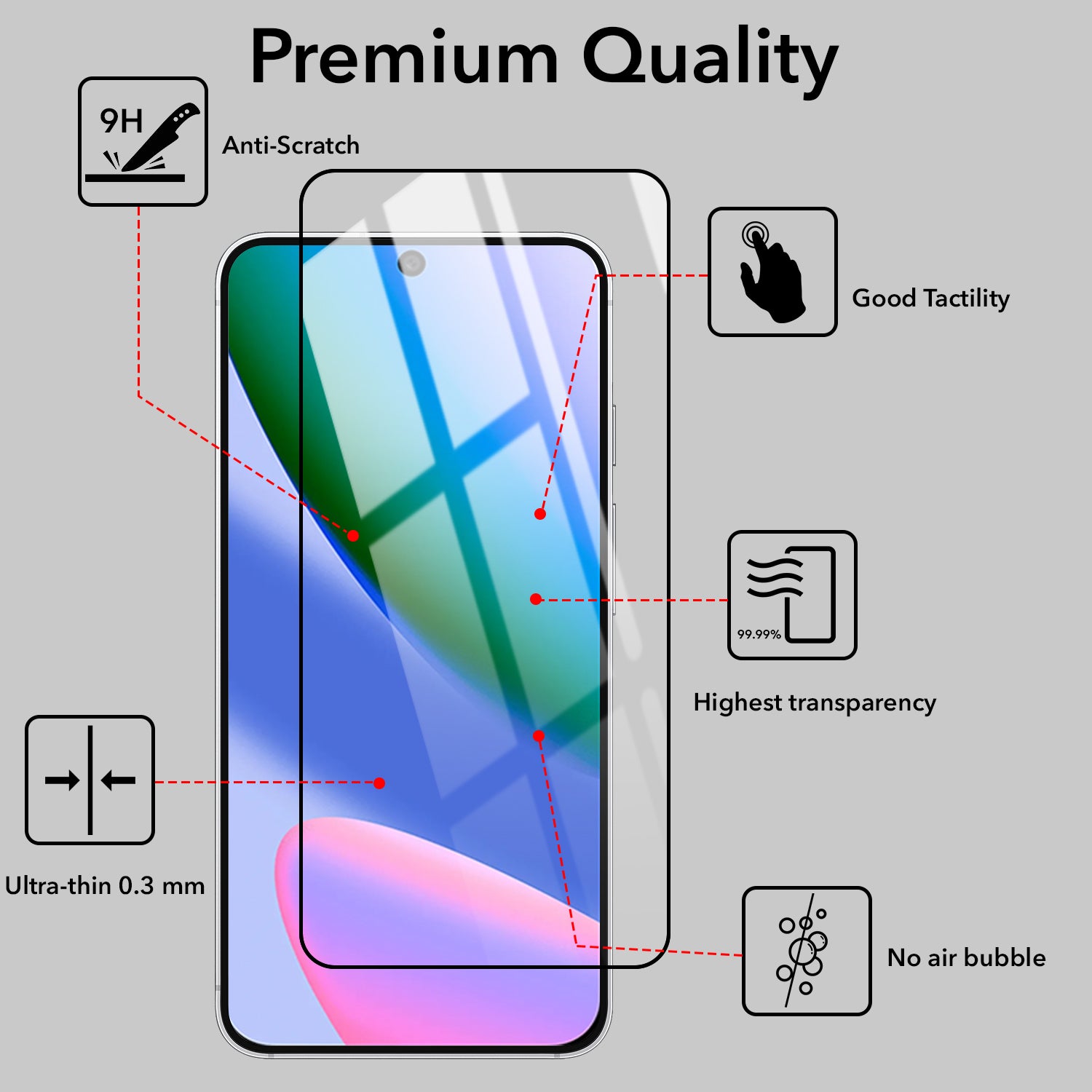 (Pack of 2)Tempered Glass For Google Pixel 10 Military-Grade Gorilla Screen Protector With Installation Kit | Shatterproof, Full Coverage, HD Clear, Scratch Resistant