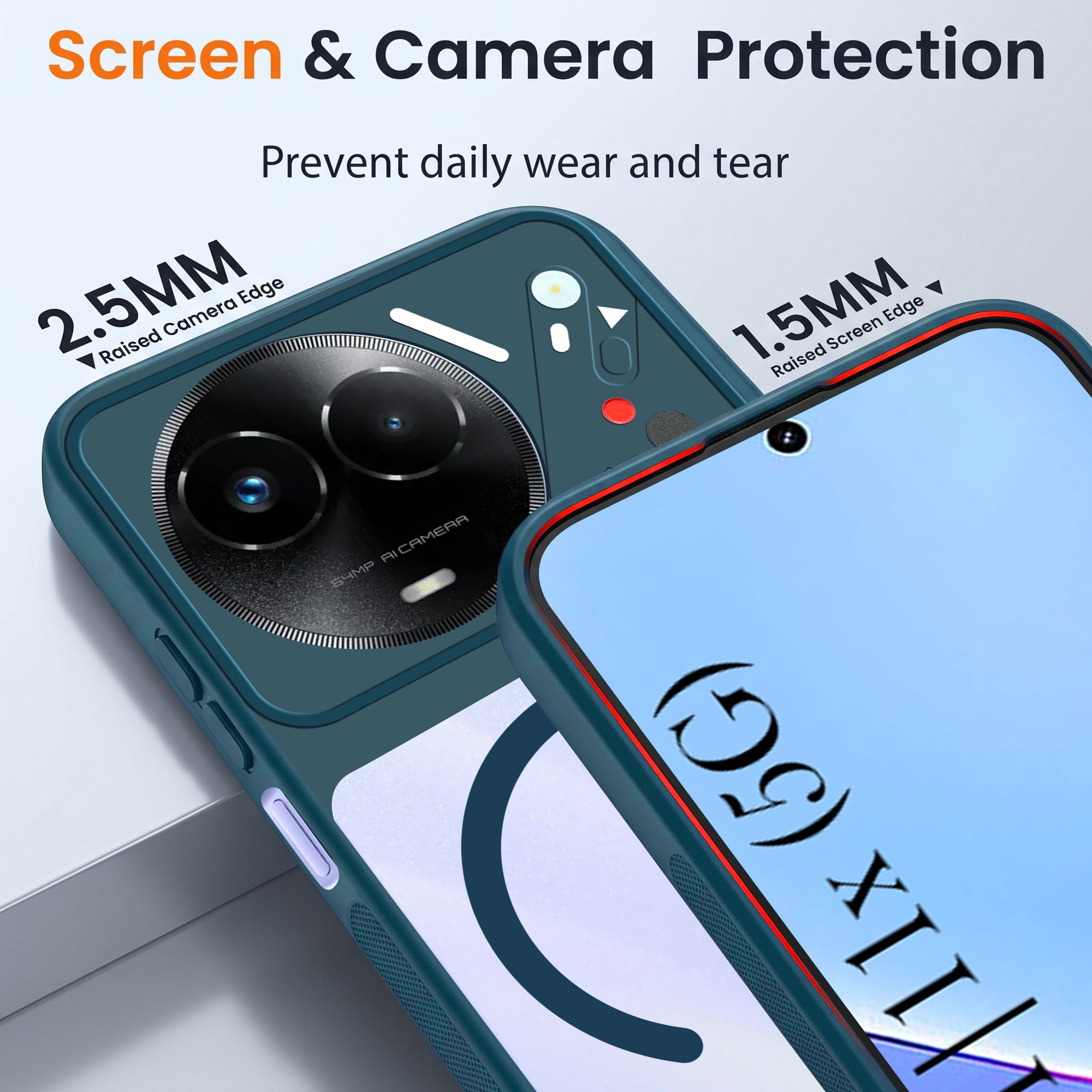 For Realme 11 5G | Realme 11x 5G Back Cover Case Lifetime Anti-Yellow Clear (Camera Protection | Side Grip | Wireless MagSafe Compatible)
