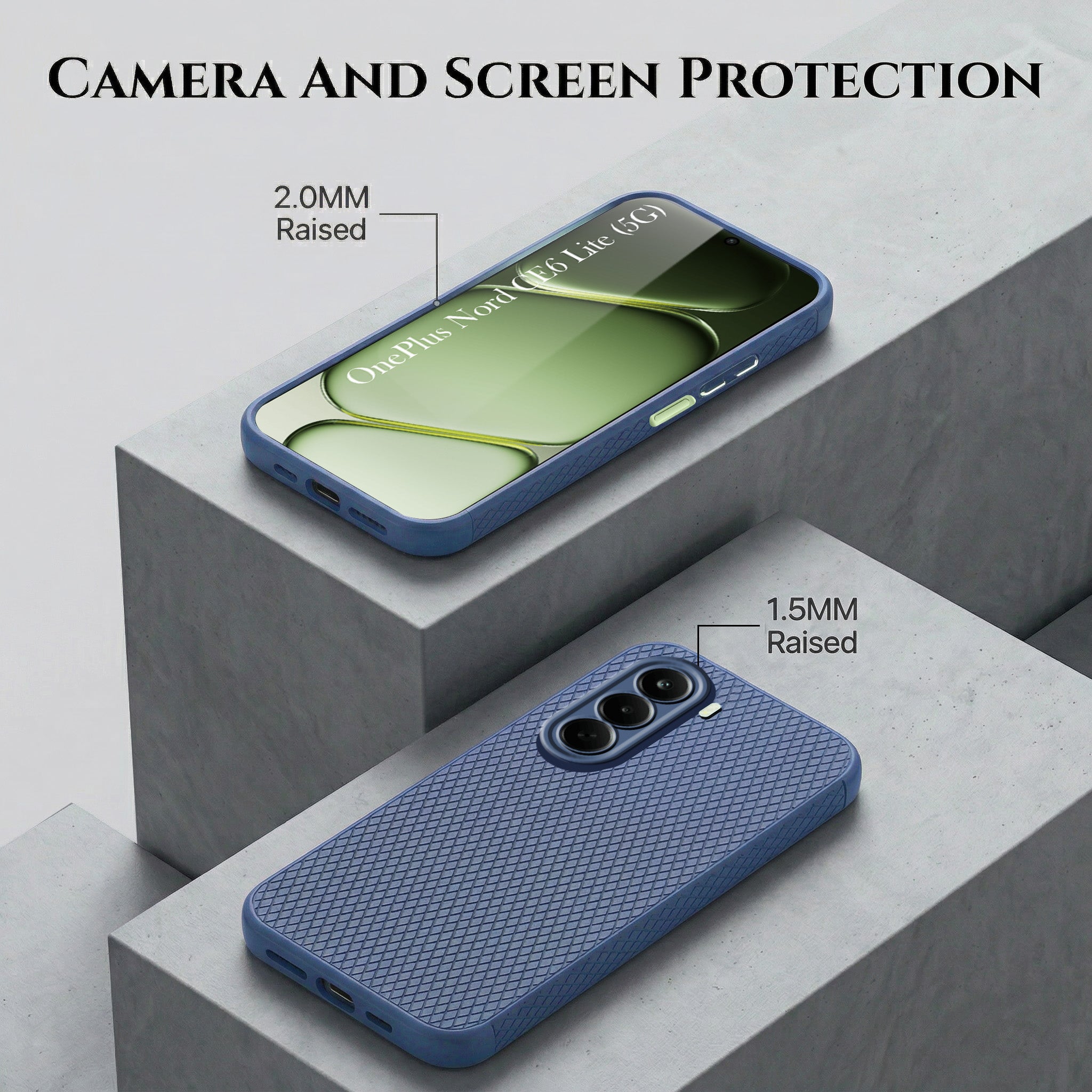 For OnePlus Nord CE 6 Lite Combo with Back Cover and 9H Tempered Glass (Liquid Silicone | Camera Protection | Oleophobic Coating Screen Glass)