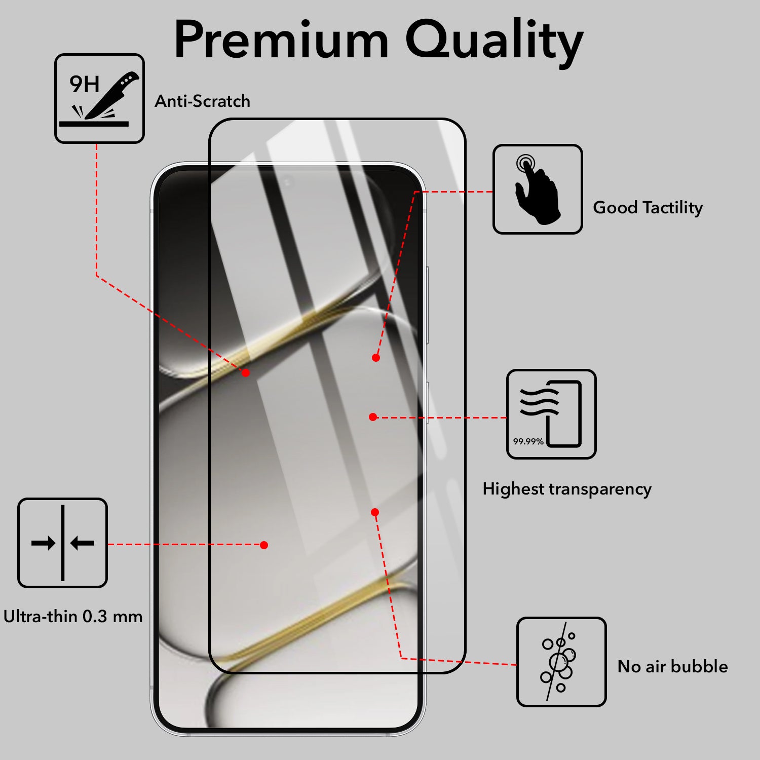Tempered Glass For Oneplus Nord CE 6 Military-Grade Gorilla Screen Protector With Installation Kit | Shatterproof, Full Coverage, HD Clear, Scratch Resistant (Pack of 1)