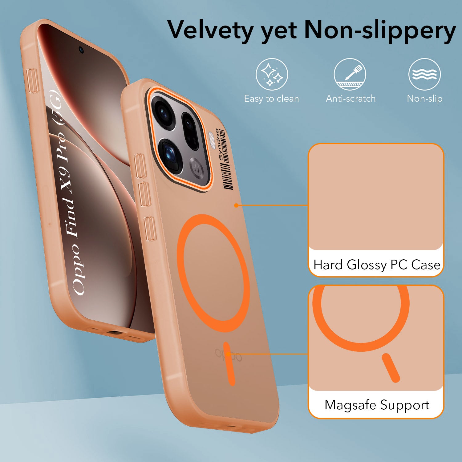 For Oppo Find X9 Pro Back Cover Case (Soft Touch | Camera Bump Protection | MagSafe Compatible | Matte Finish)