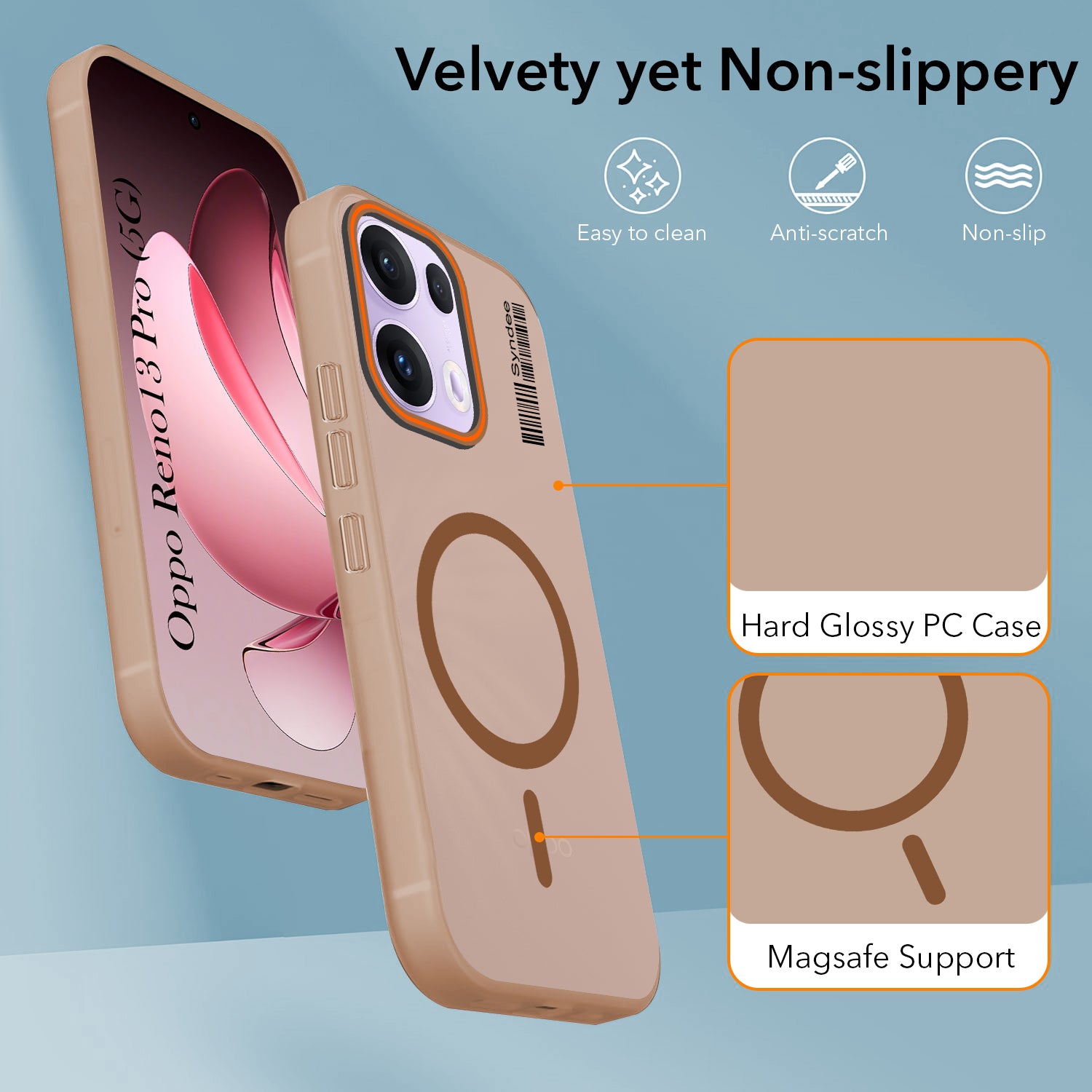 For Oppo Reno 13 Pro 5G | Oppo Reno 13 Pro 5G Back Cover Case (Soft Touch | Camera Bump Protection | MagSafe Compatible | Matte Finish)