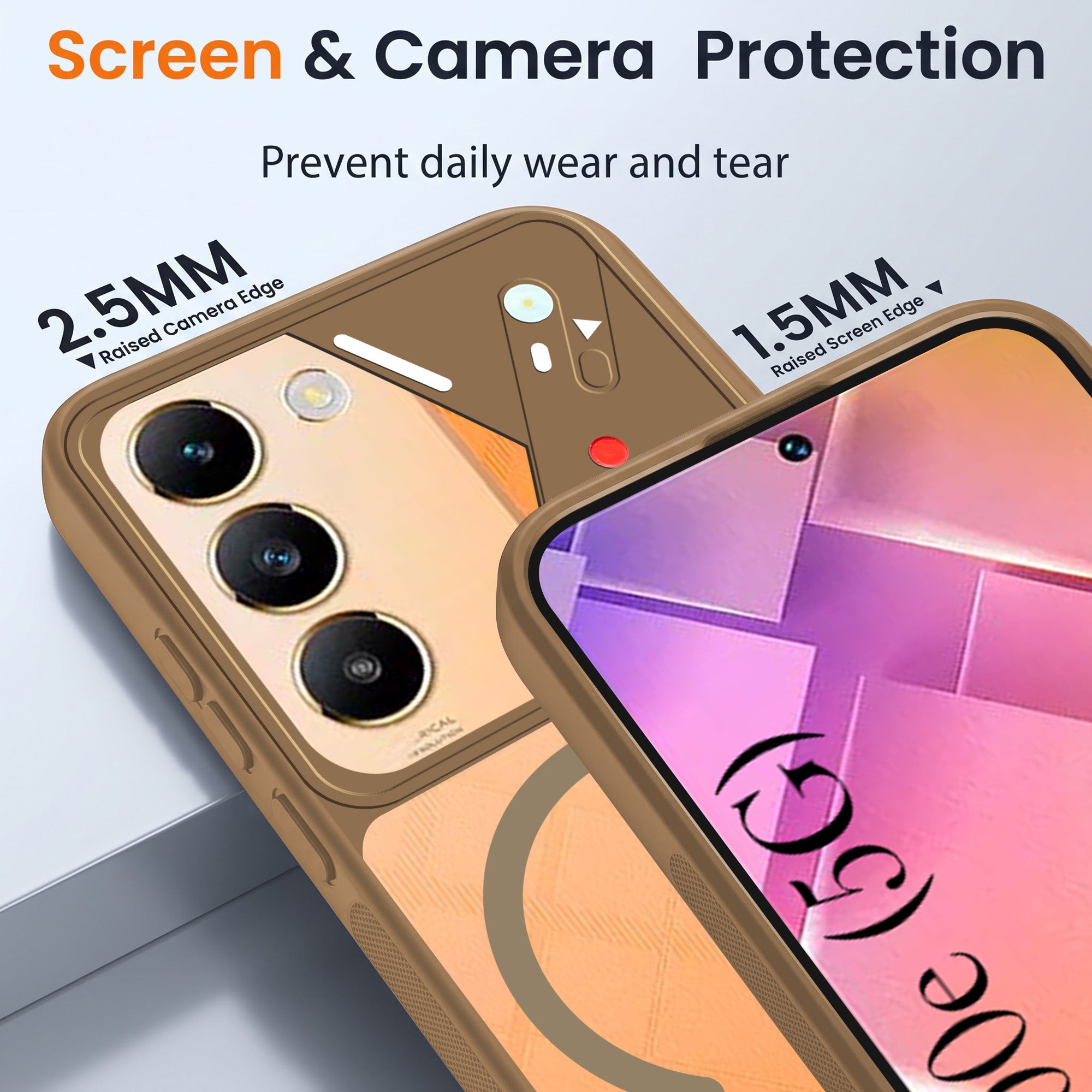 For Vivo Y200e Back Cover Case Lifetime Anti-Yellow Clear (Camera Protection | Side Grip | Wireless MagSafe Compatible)