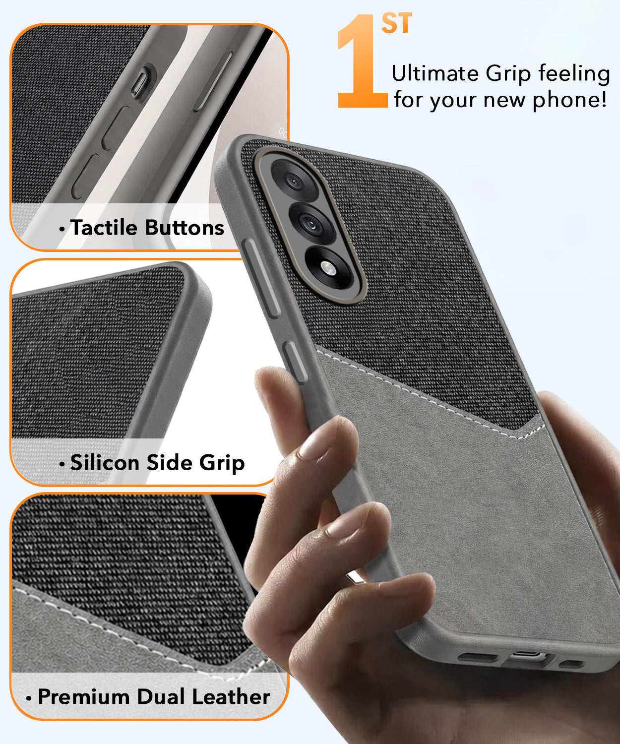 For Oneplus Nord 5 Back Cover Case (Dual PU Leather Stitch | Professional Minimalist | Soft and Flexible)