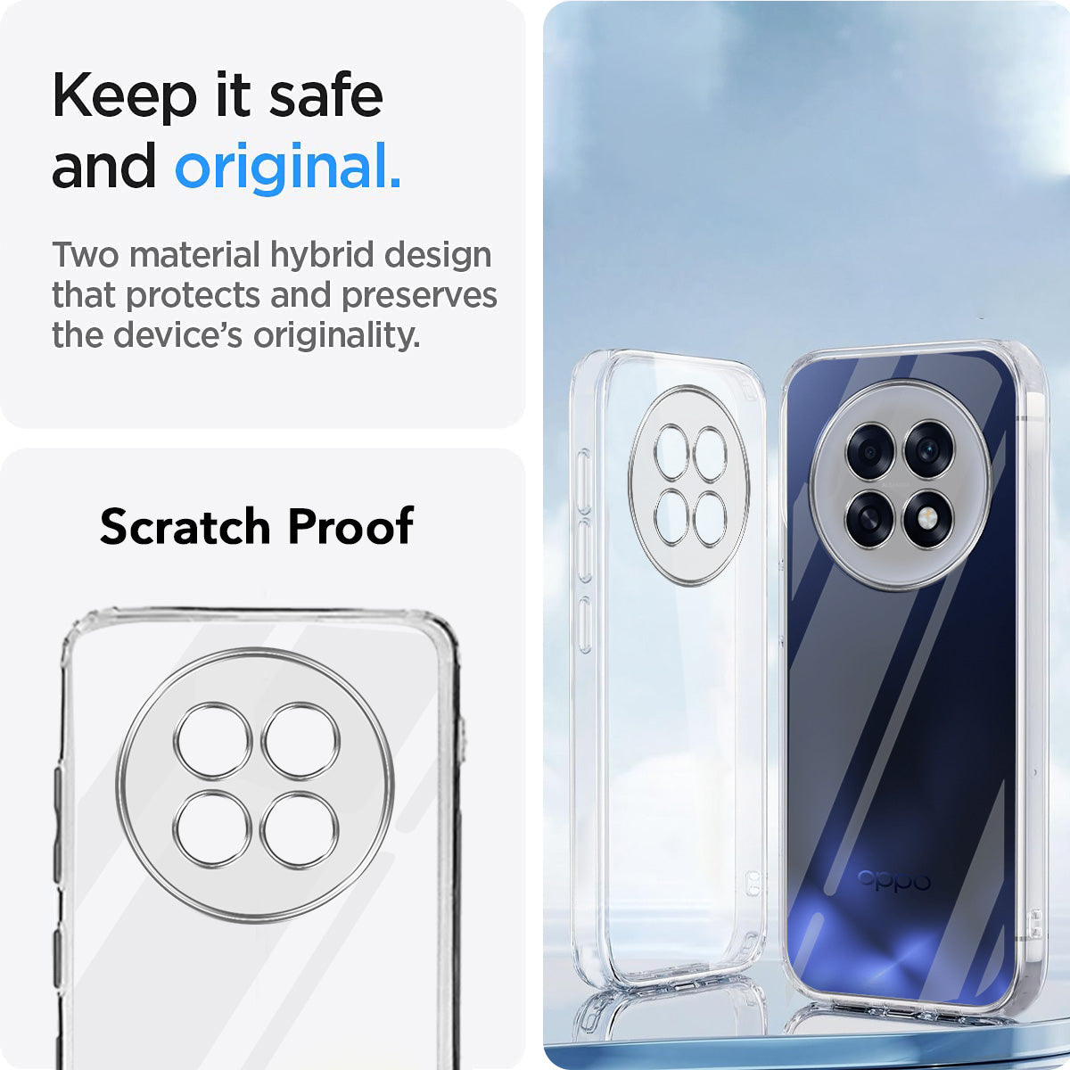 For Oppo F31 Pro Plus Back Cover Case Silicone (Clear Shockproof Case with Camera Protection | Soft and Flexible | Transparent)