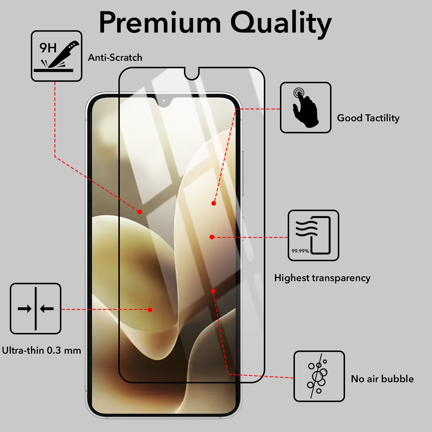 Tempered Glass For Motorola Moto G06 Power Military-Grade Gorilla Screen Protector With Installation Kit | Shatterproof, Full Coverage, HD Clear, Scratch Resistant (Pack of 1)