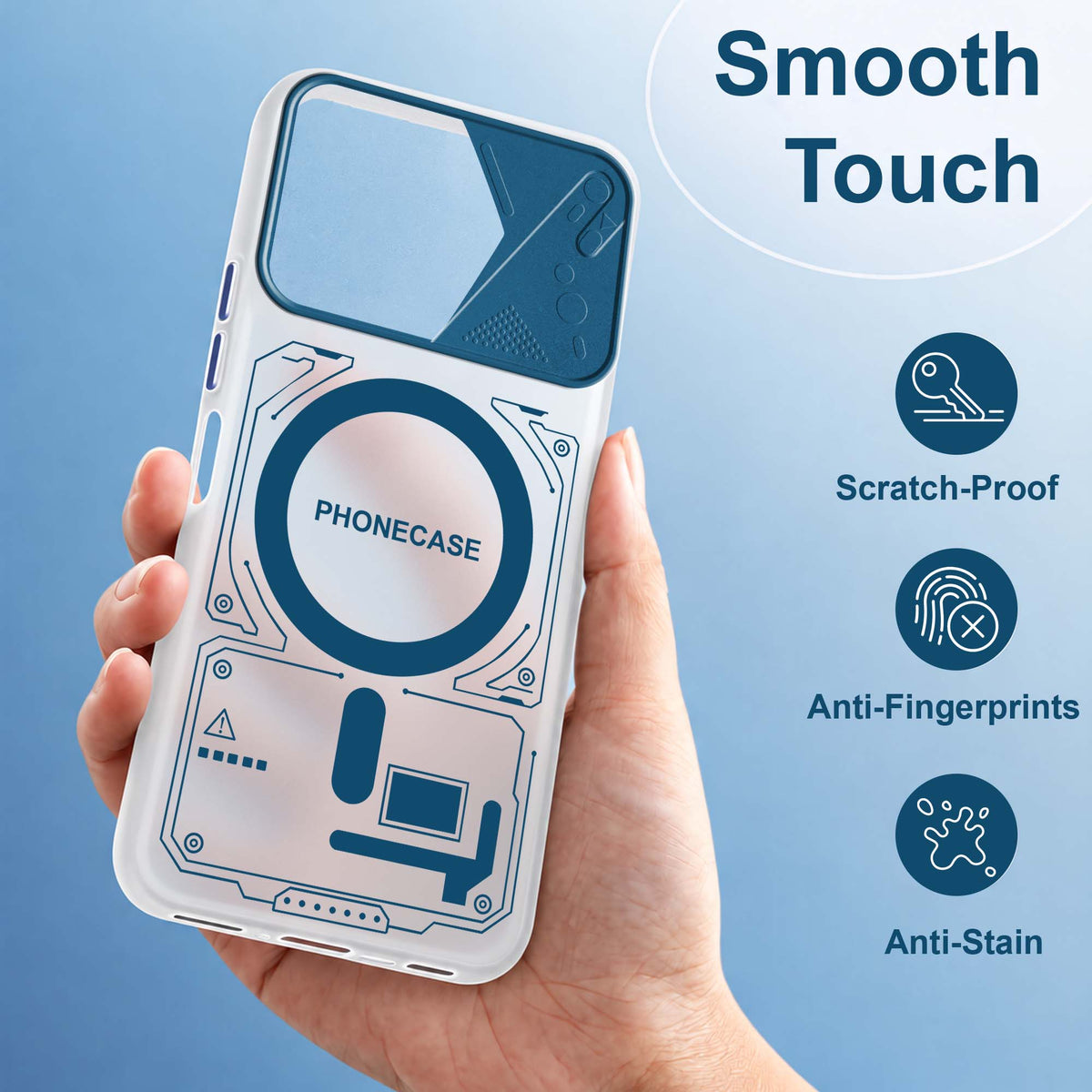 For Vivo Y11 | Vivo Y21 5G Metallic Back Cover Case (Metallic Camera Protection & Buttons | Translucent Milky Shade | Hard Polycarbonate)