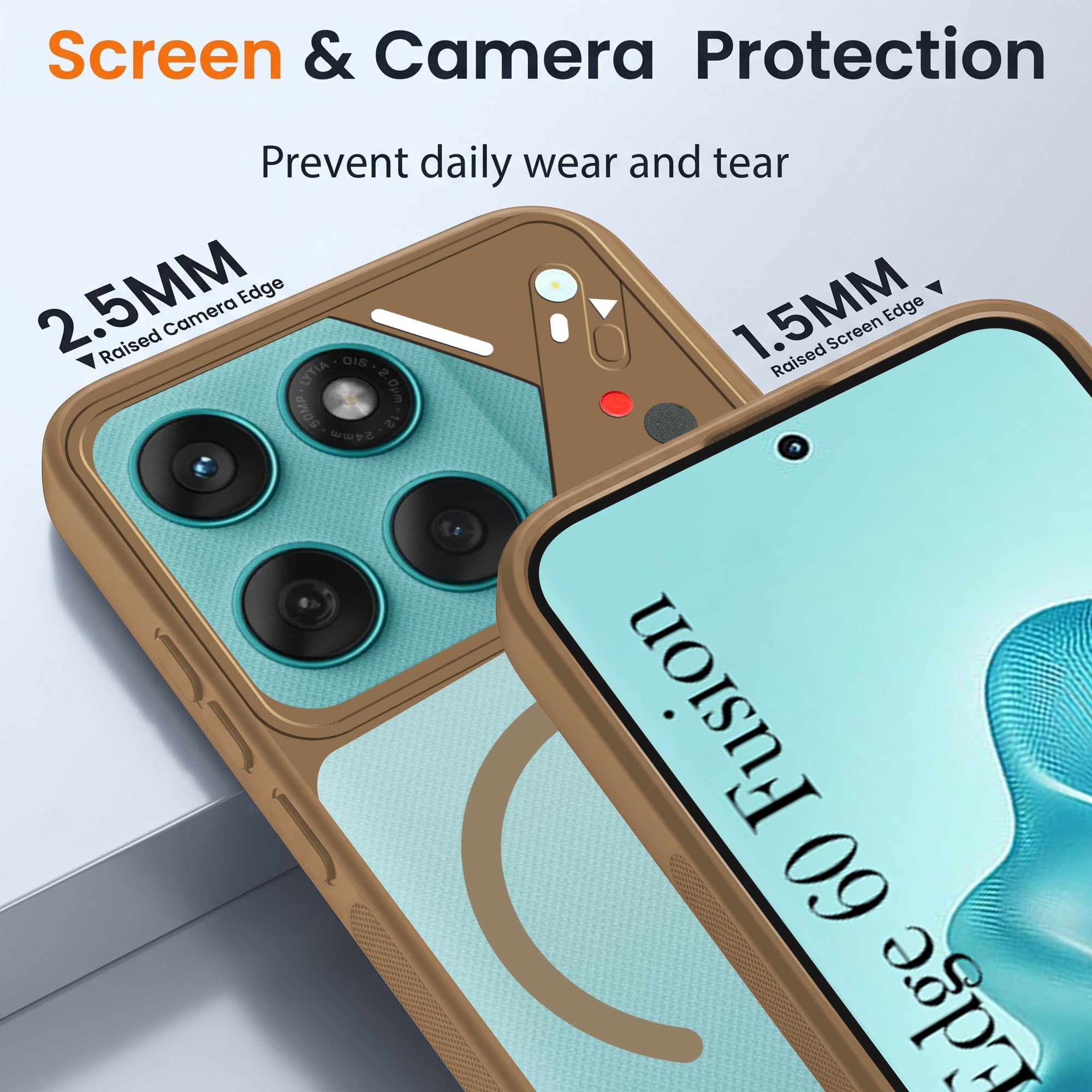 For Motorola Moto Edge 60 Fusion Back Cover Case Lifetime Anti-Yellow Clear (Camera Protection | Side Grip | Wireless MagSafe Compatible)