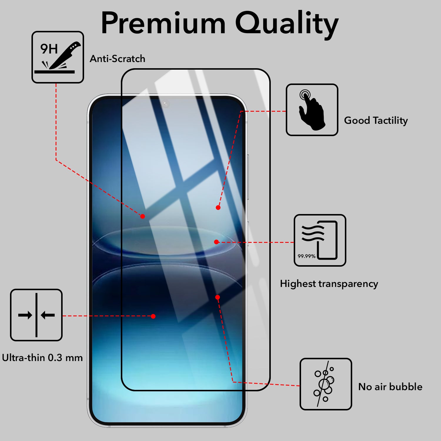 Tempered Glass For Vivo iQOO 15R 5G Military-Grade Gorilla Screen Protector (Shatterproof HD Clarity | Oleophobic Coating | 3D Precision Cut) (Pack of 1)