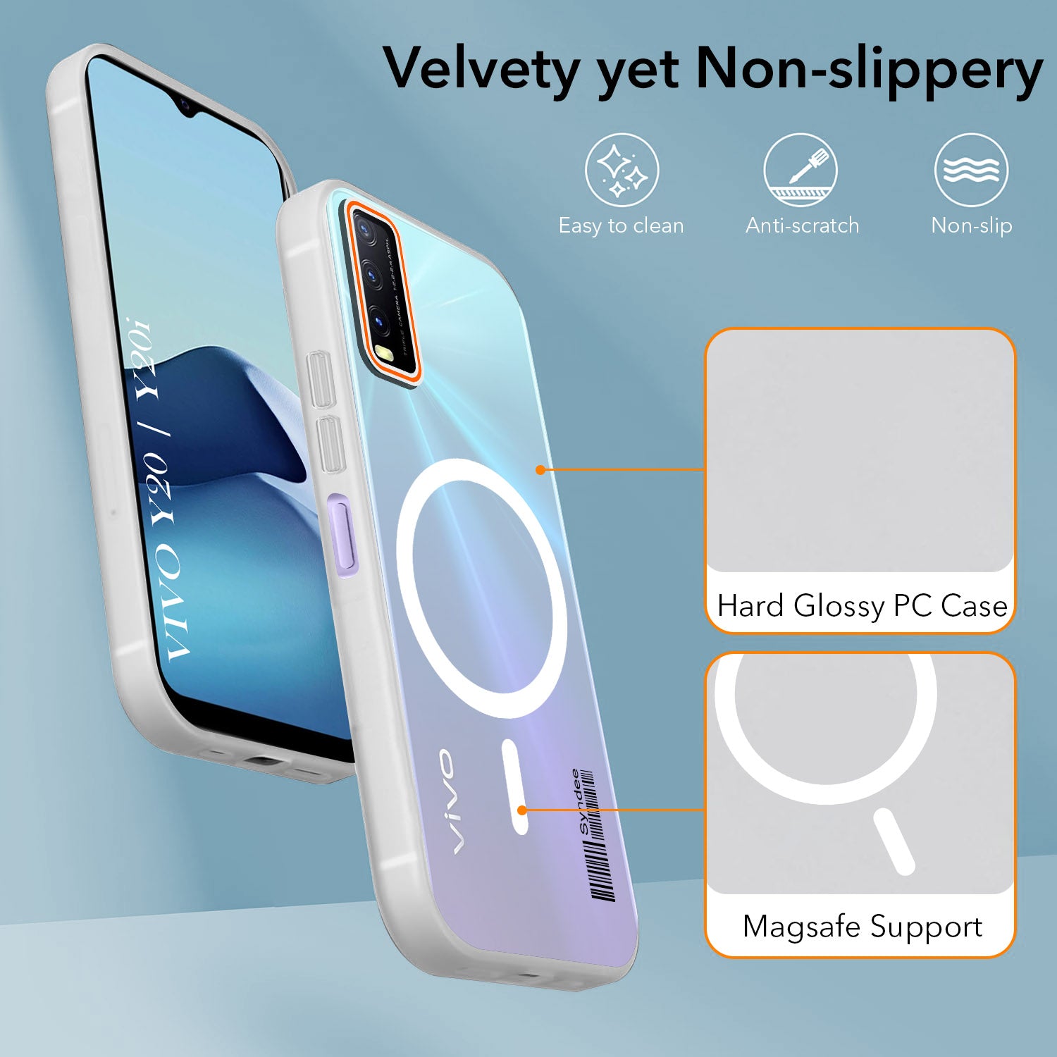 For Vivo Y20 | Y20i Back Cover Case (Soft Touch | Camera Bump Protection | MagSafe Compatible | Matte Finish)