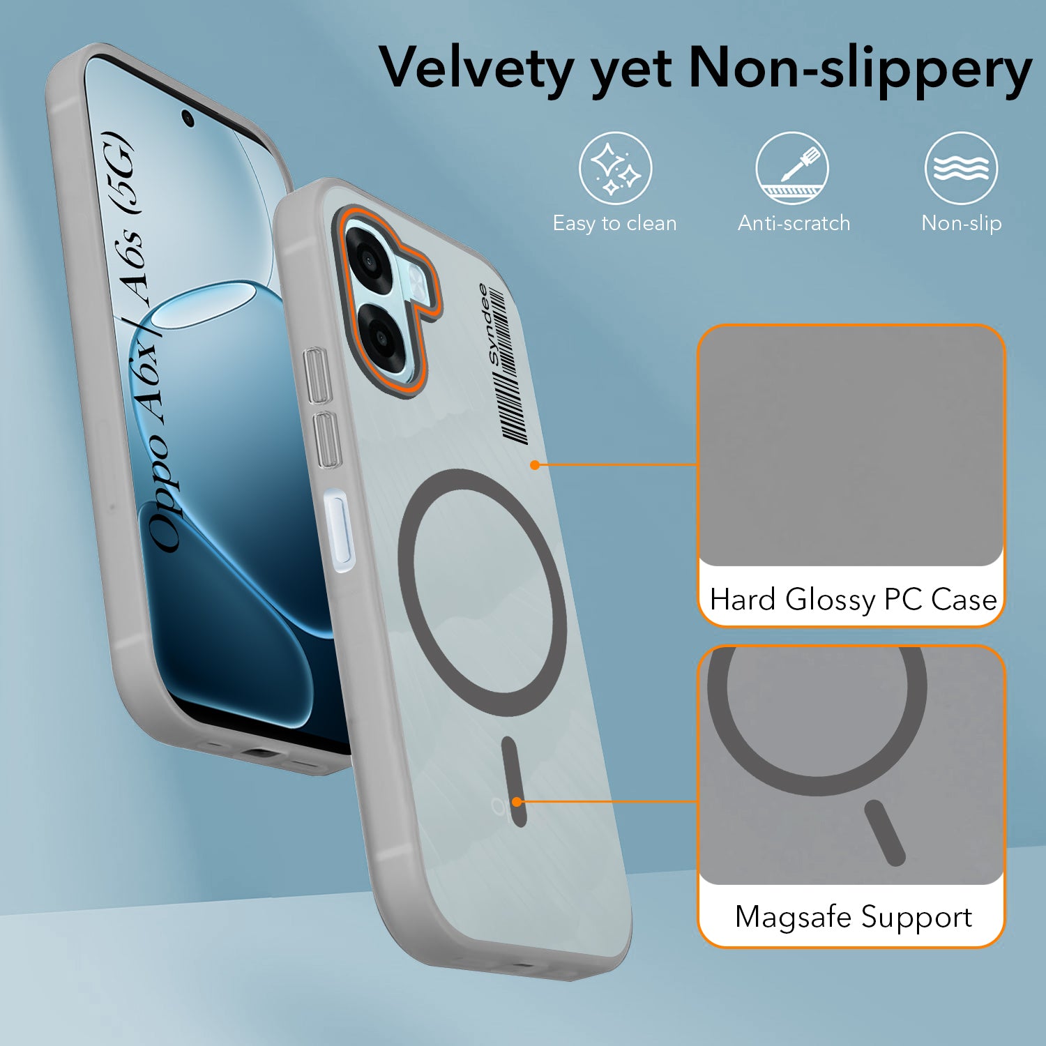 For Oppo A6X | Oppo A6S Back Cover Case (Soft Touch | Camera Bump Protection | MagSafe Compatible | Matte Finish)