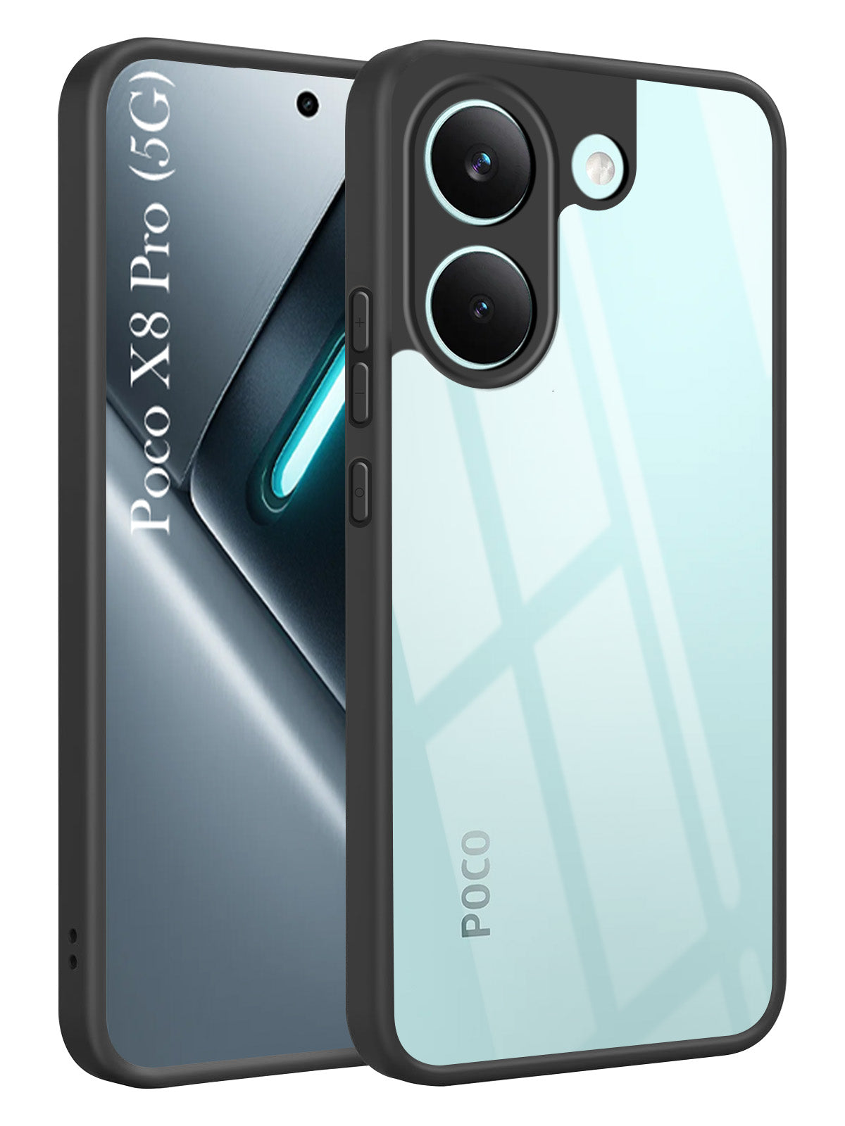 For Poco X8 Pro Back Cover Case Ultra-Hybrid (Lifetime Anti Yellow | Anti Scratch | Crystal Clear Shockproof)