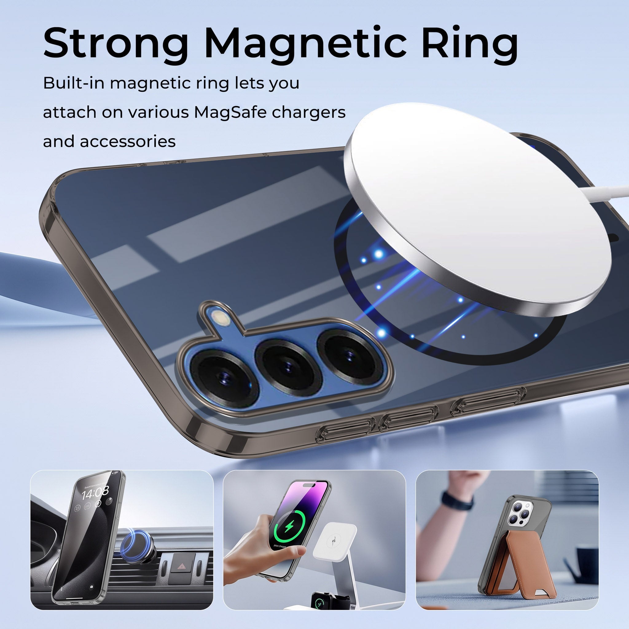 For Samsung Galaxy S25 Back Case Cover Crystal Anti Yellow (Unbreakable PC | MagSafe Wireless Charging Support |Camera Protection Bump)