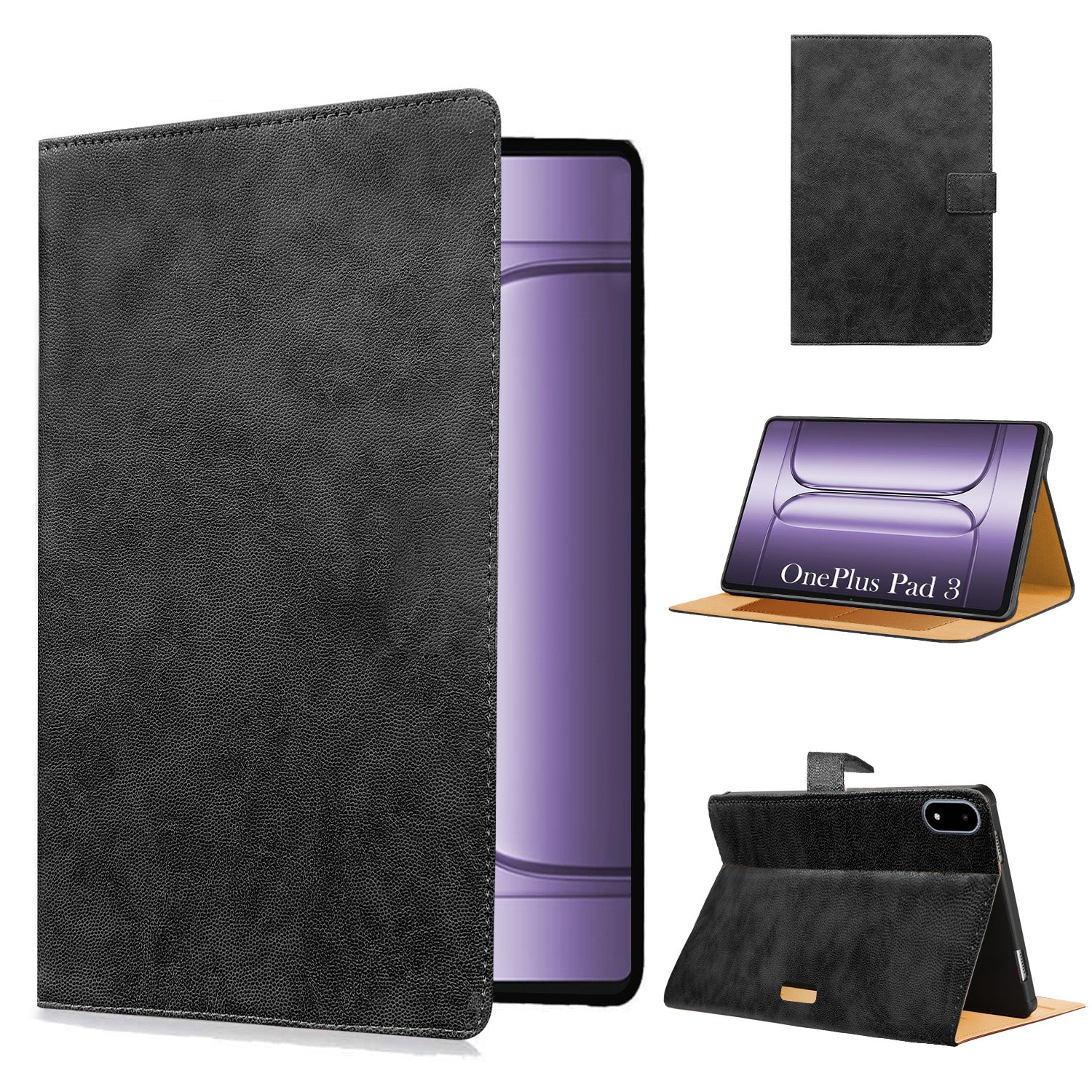 For OnePlus Pad 3 13.2 Inch OPD2415 Flip Cover Folio Cover (PU Leather | Multi-Angle Smart Stand | Card Storage Slots | Silicone Back Pouch)