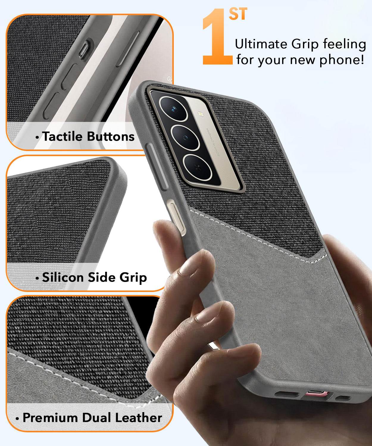 For Realme Narzo 80x Back Cover Case (Dual PU Leather Stitch | Professional Minimalist | Soft and Flexible)