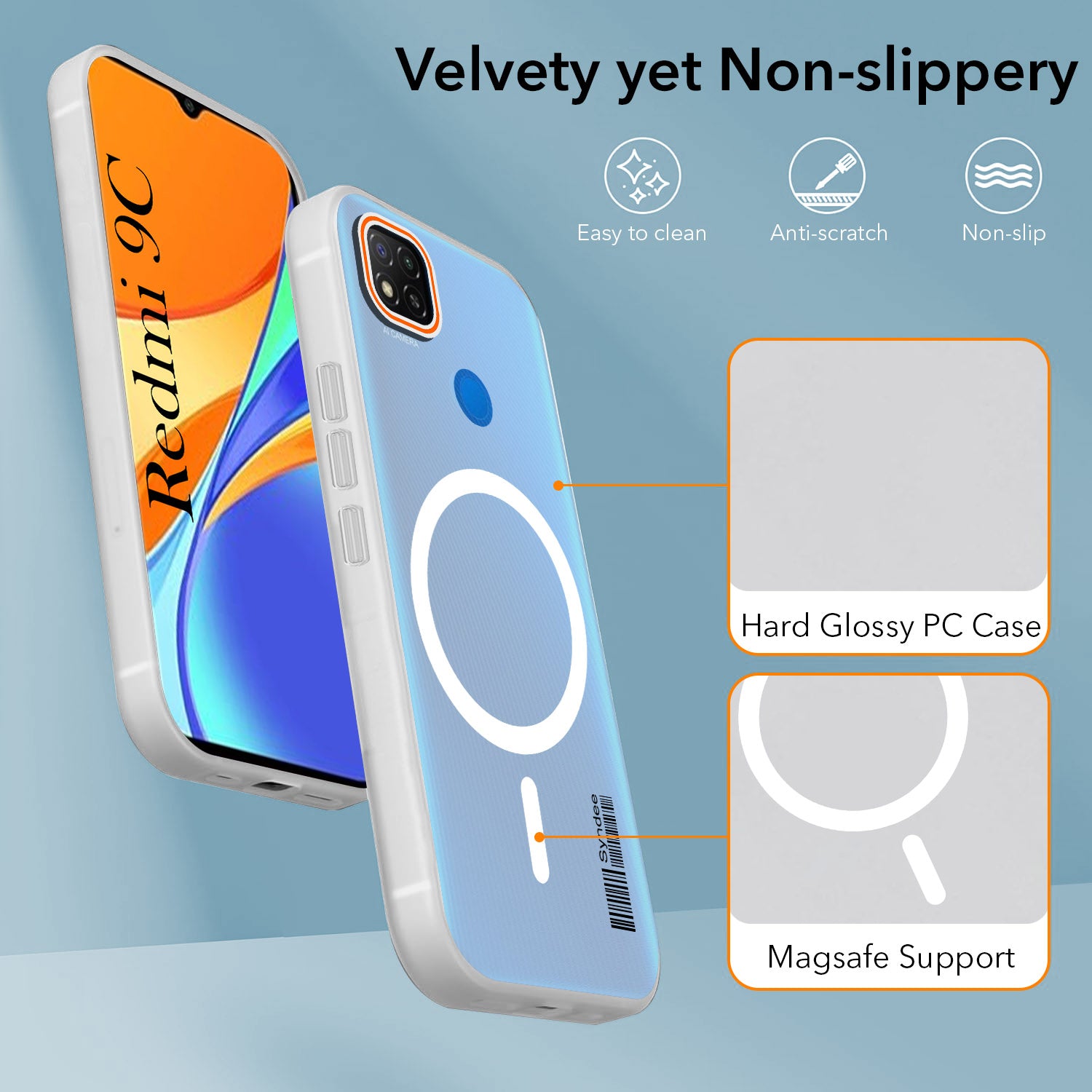 For Redmi 9C Back Cover Case (Soft Touch | Camera Bump Protection | MagSafe Compatible | Matte Finish)