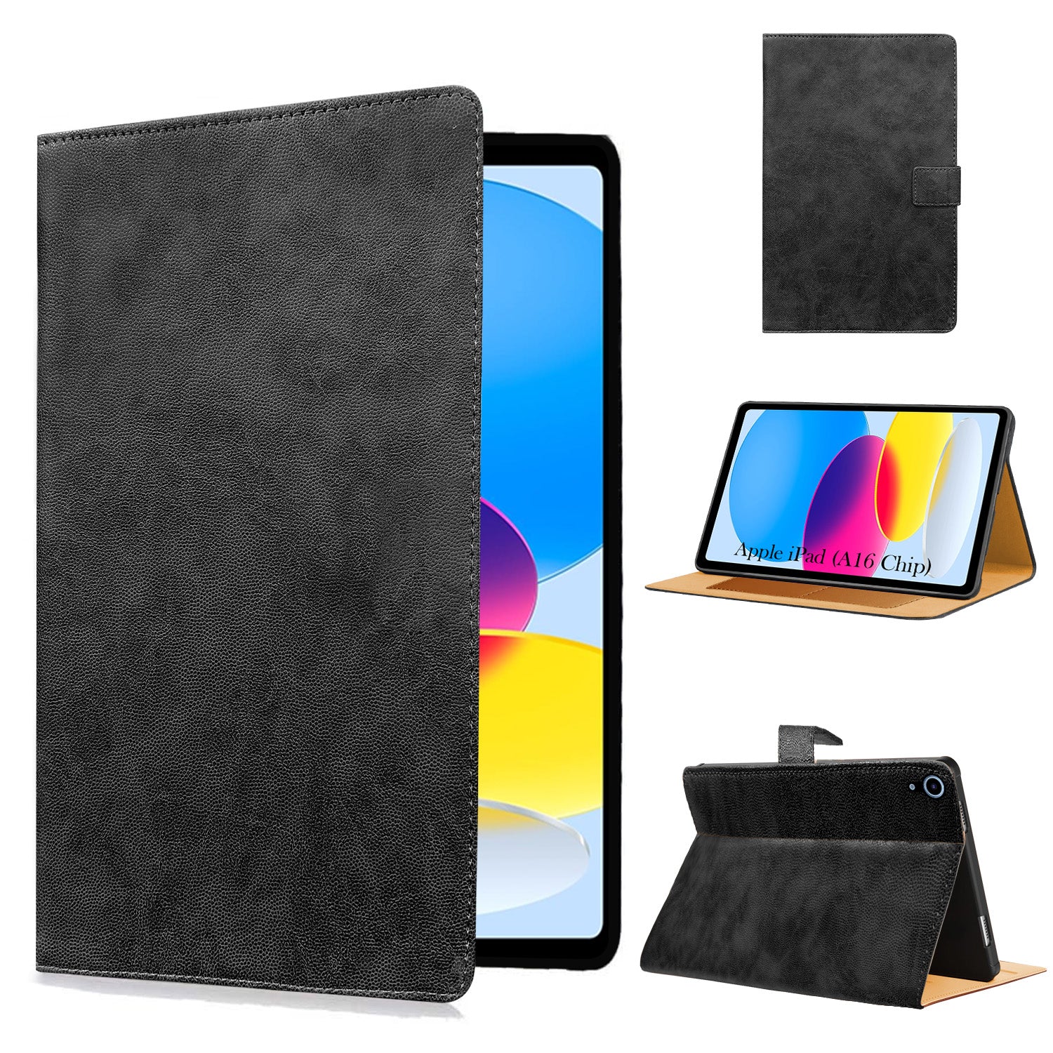 For Apple iPad A16 11 Inch Flip Cover Folio Cover (PU Leather | Multi-Angle Smart Stand | Card Storage Slots | Silicone Back Pouch)