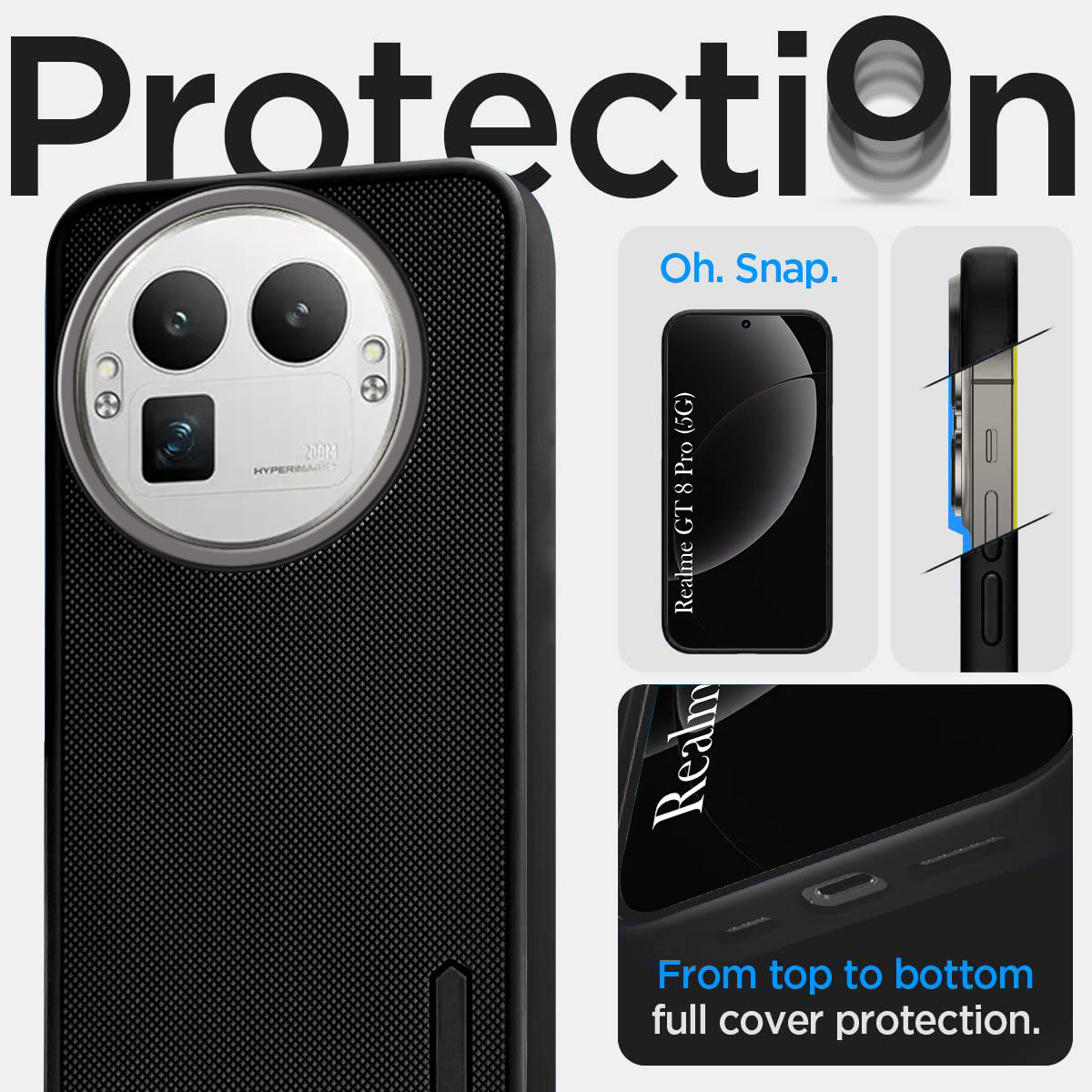For Realme GT 8 Pro Rubberised Back Cover Case (Textured Grip Design | Micro-Fiber Cloth Inside | Slim and Light Weight | Soft Touch and Feel)