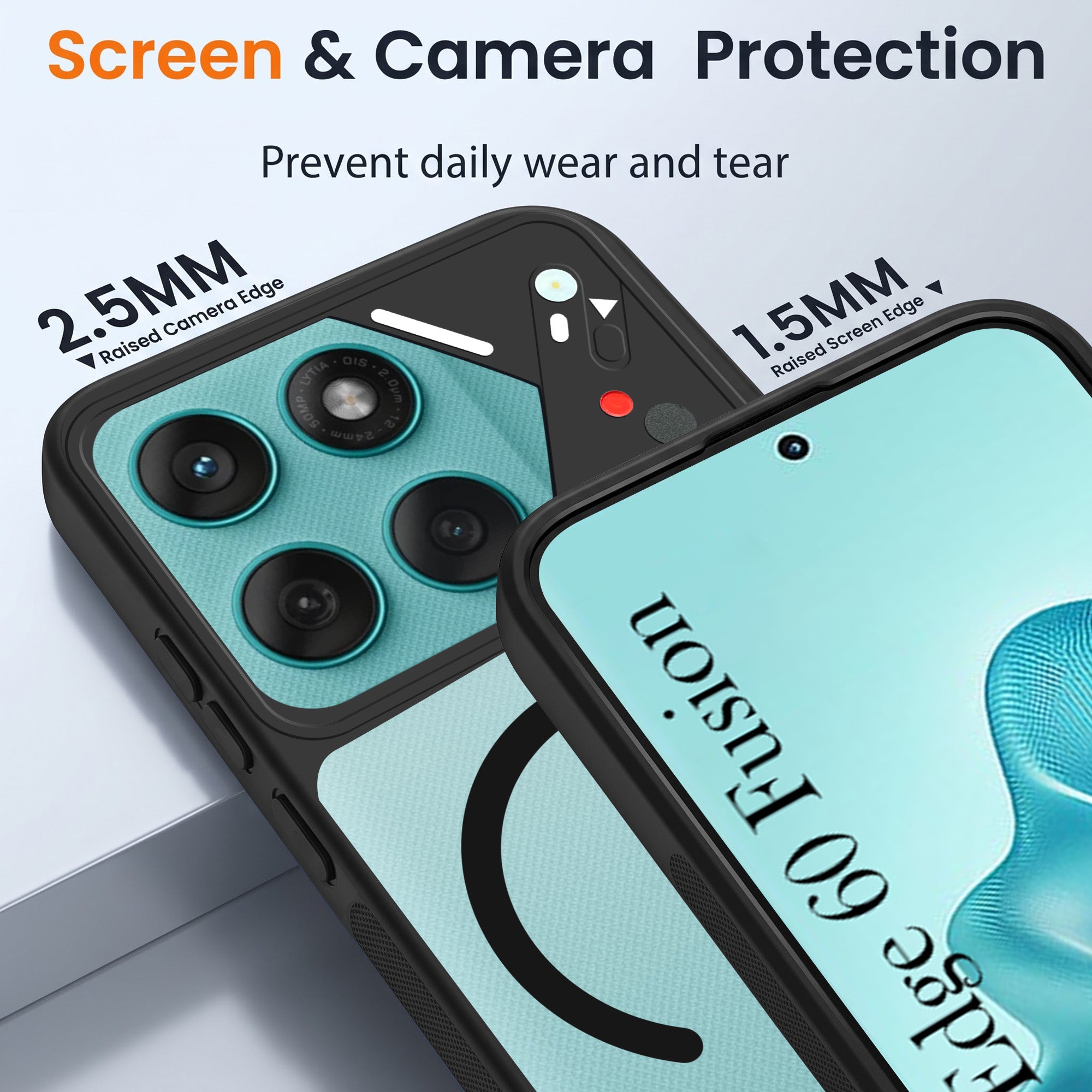 For Motorola Moto Edge 60 Fusion Back Cover Case Lifetime Anti-Yellow Clear (Camera Protection | Side Grip | Wireless MagSafe Compatible)