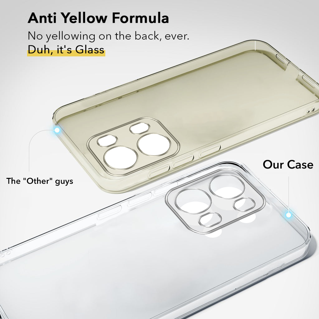 For Oppo Reno13 Pro 5G | Oppo Reno 13 Pro 5G Back Cover Case (Hard Anti Yellow Clear Case | Sleek Hard Crystal Clear | Drop & Camera Protection | Shockproof Polycarbonate)