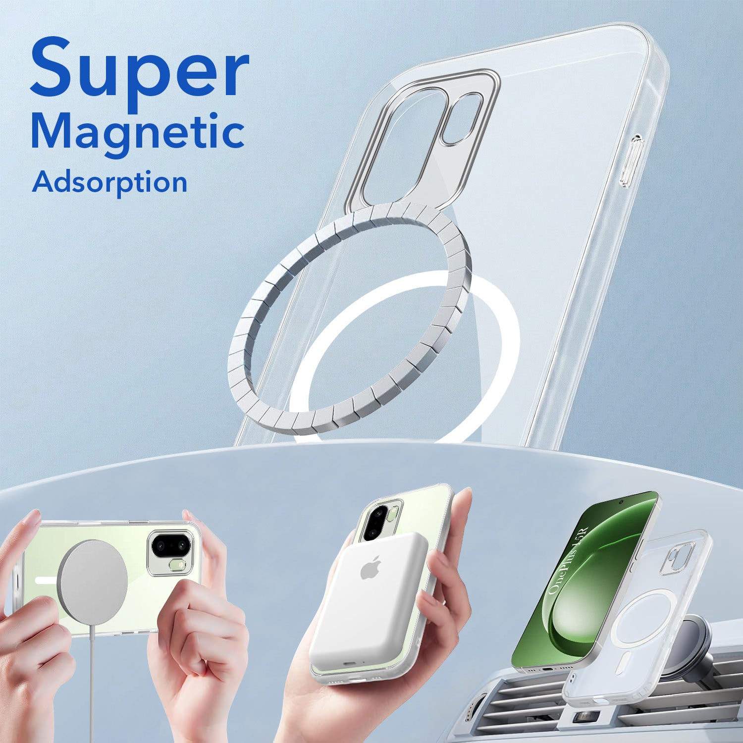 For OnePlus 15R  Back Cover Case Lifetime Anti-Yellow MagSafe Compatible Clear (Sleek Hard Crystal | Shockproof and Camera Protection)