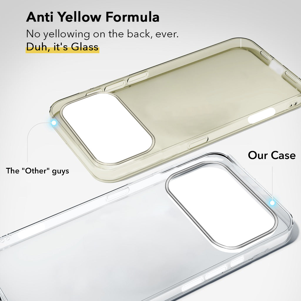 For Apple iPhone 18 Pro Back Cover Case Lifetime Anti-Yellow Clear (Sleek Hard Crystal | Shockproof and Camera Protection)
