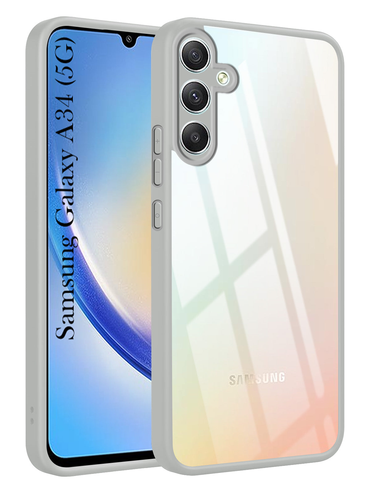 For Samsung Galaxy A34 5G Back Cover Case Ultra-Hybrid  (Lifetime Anti Yellow | Anti Scratch | Crystal Clear Shockproof)