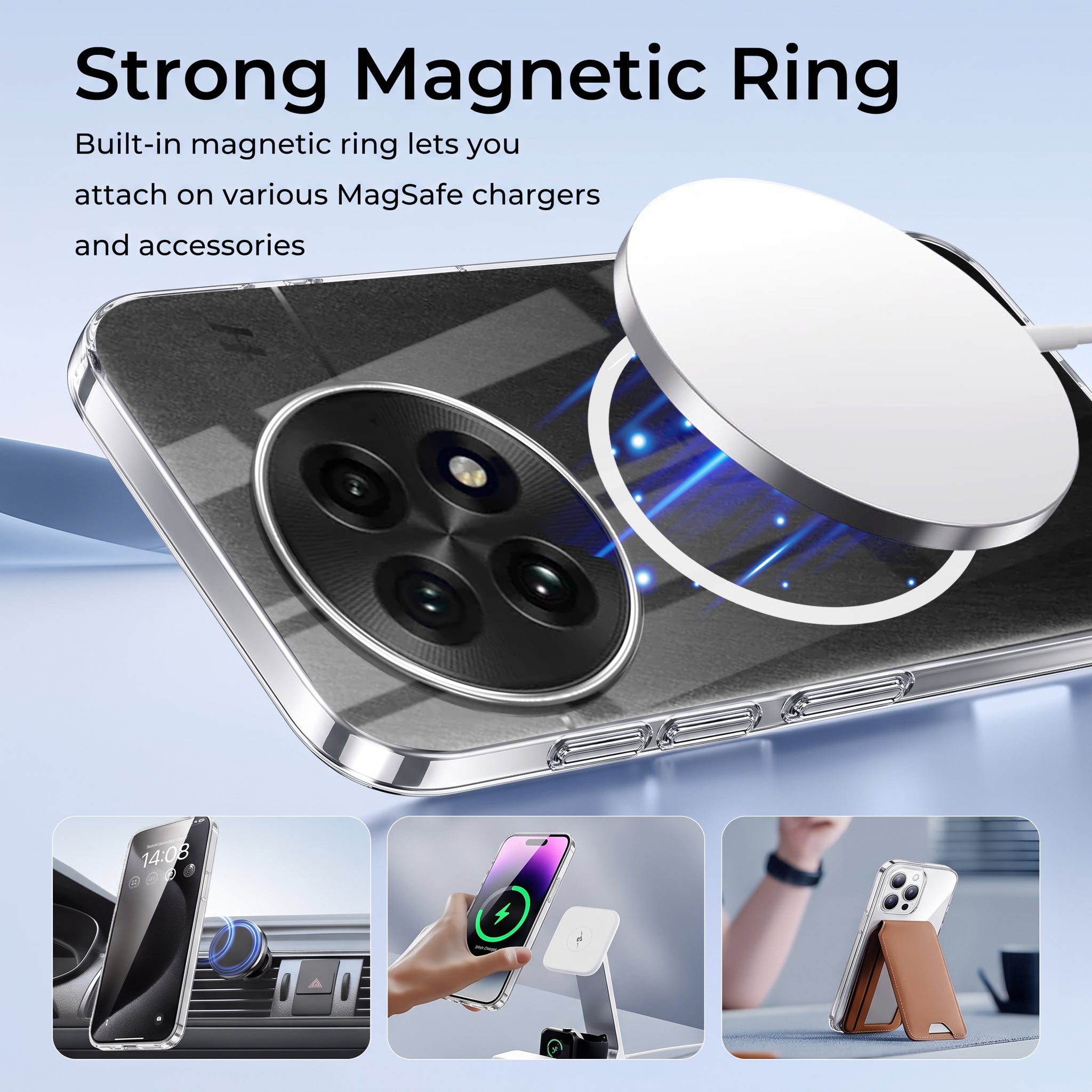 For OnePlus 13 Back Case Cover Crystal Anti Yellow (Unbreakable PC | MagSafe Wireless Charging Support |Camera Protection Bump)