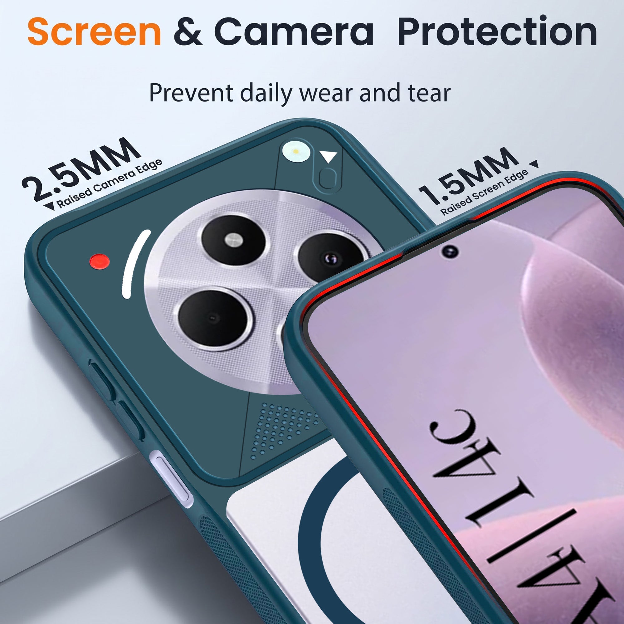 For Redmi A4 5G | Xiaomi Redmi 14C Back Cover Case Lifetime Anti-Yellow Clear (Camera Protection | Side Grip | Wireless MagSafe Compatible)